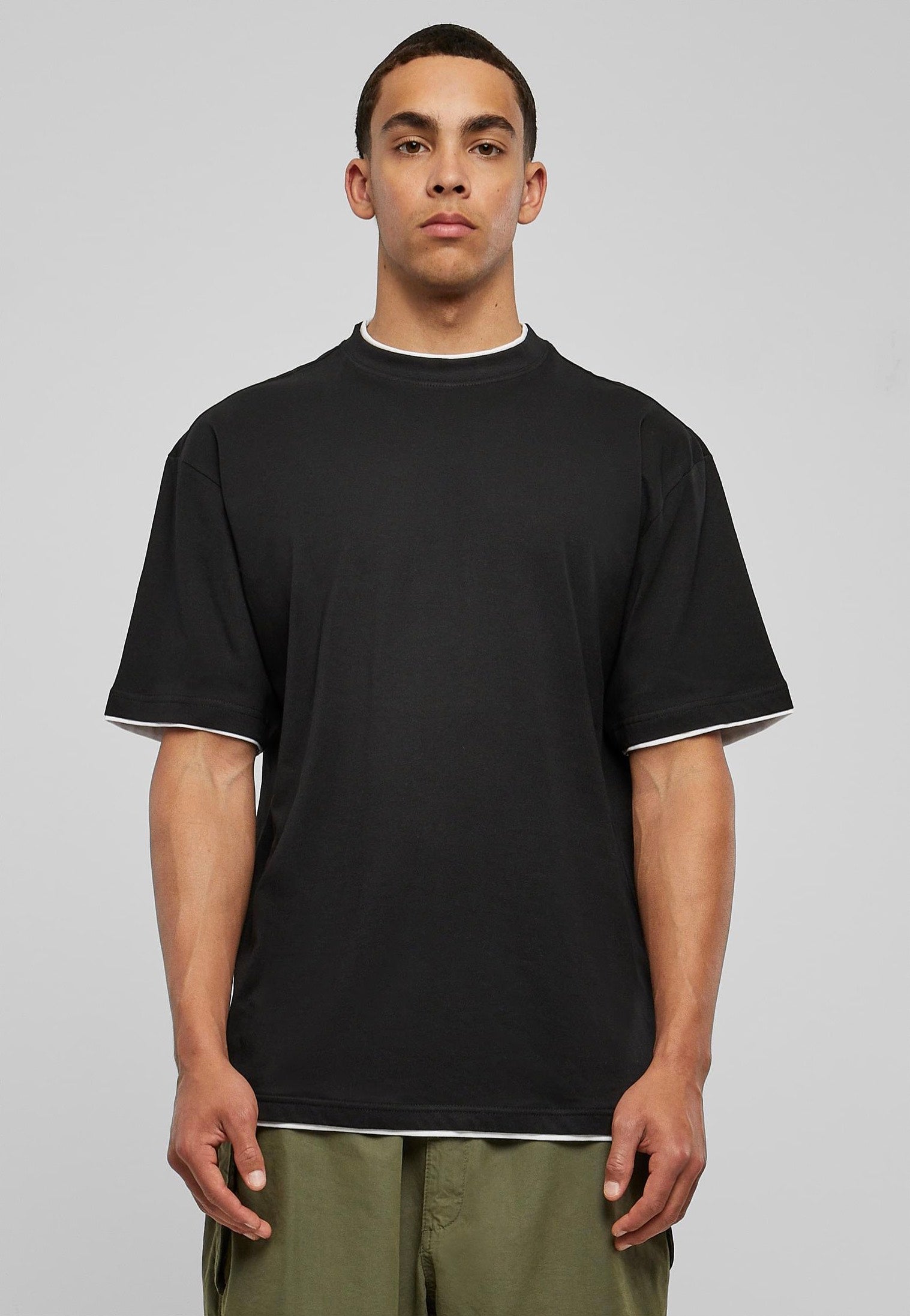 Urban Classics - Contrast Tall Black/White - T-Shirt | Men-Image