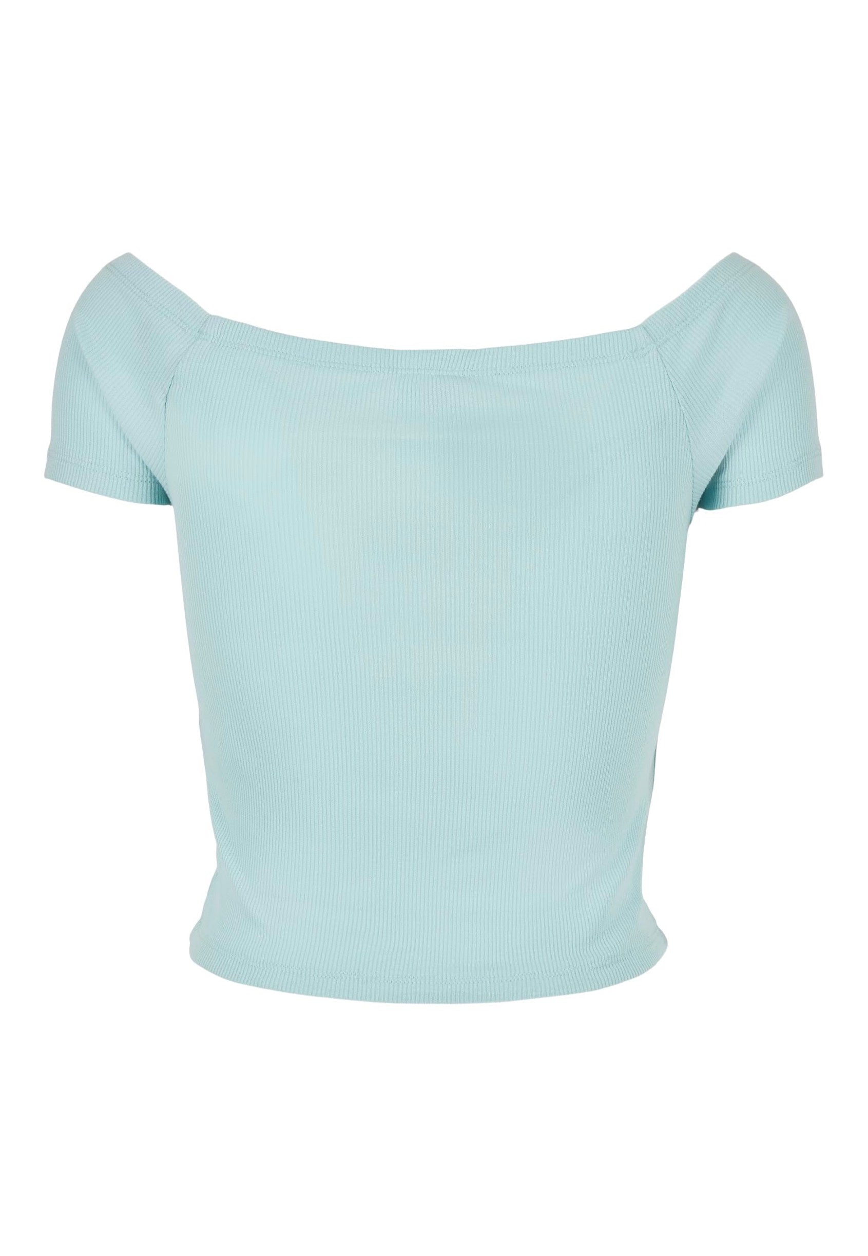 Urban Classics - Ladies Off Shoulder Rib Seablue - T-Shirt | Women-Image