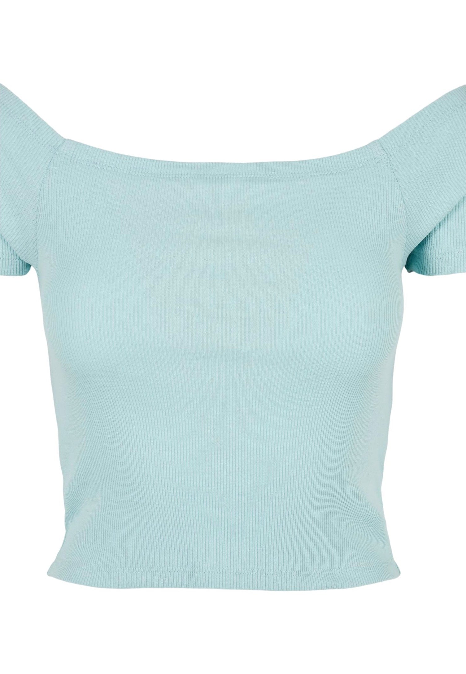 Urban Classics - Ladies Off Shoulder Rib Seablue - T-Shirt | Women-Image