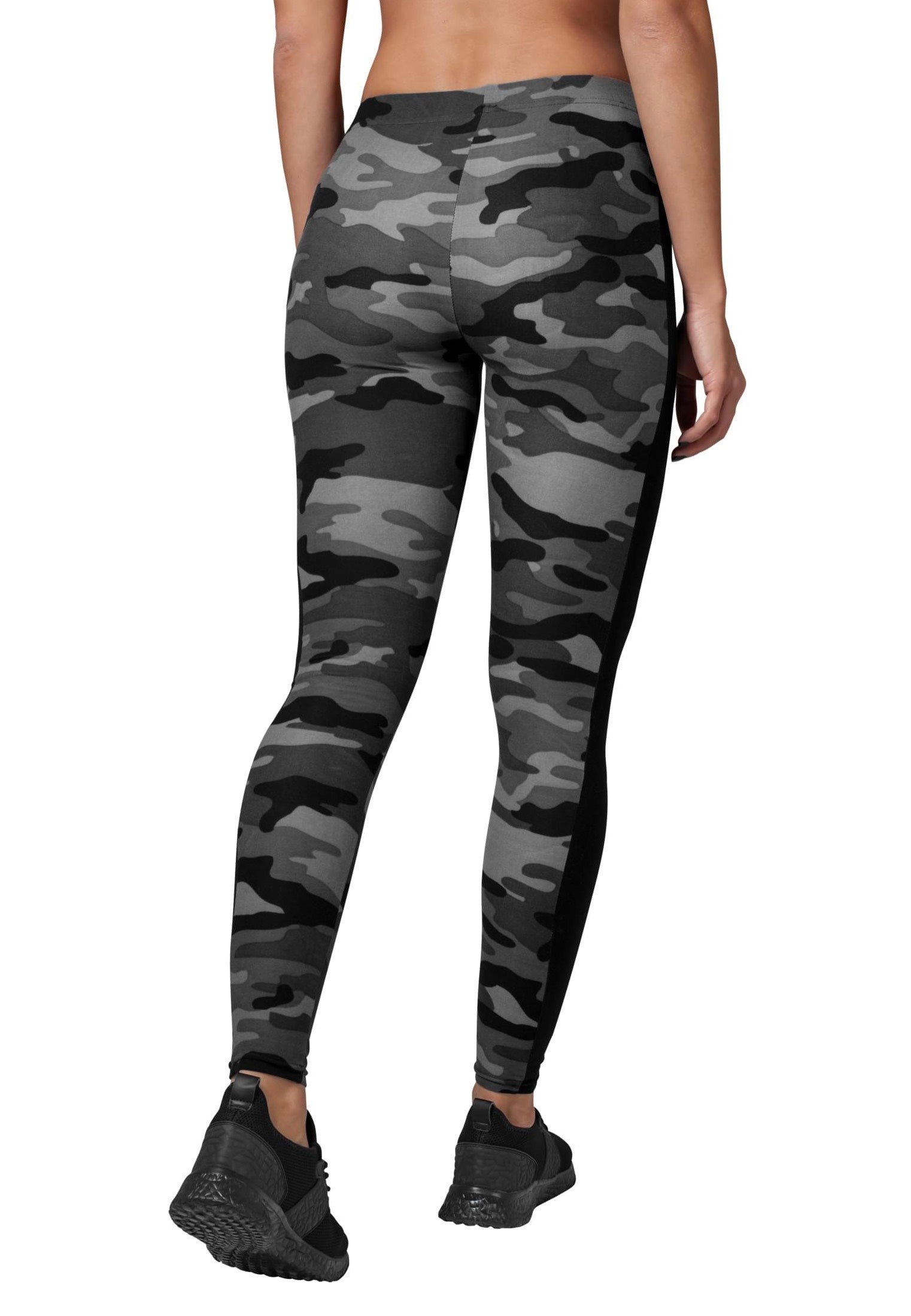 Urban Classics - Camo Stripe Darkcamo/Black - Leggings | Women-Image