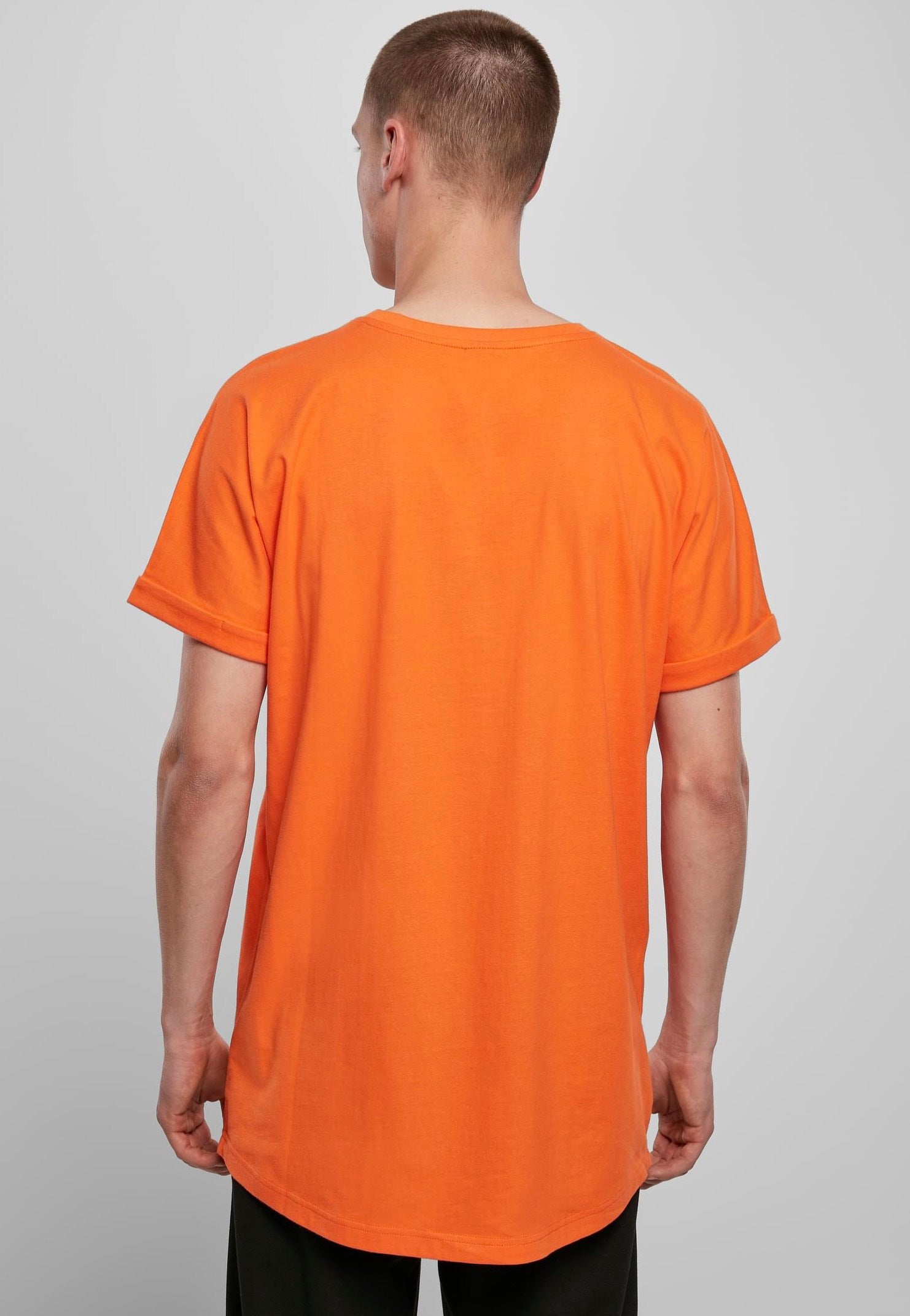 Urban Classics - Long Shaped Turnup Mandarin - T-Shirt | Men-Image