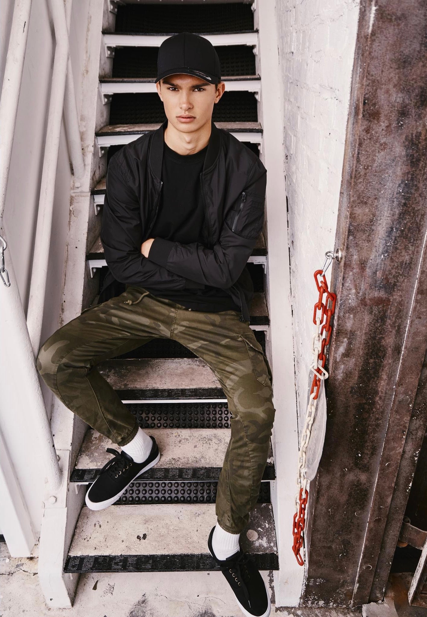 Urban Classics - Camo Cargo Olive Camouflage - Pants | Men-Image