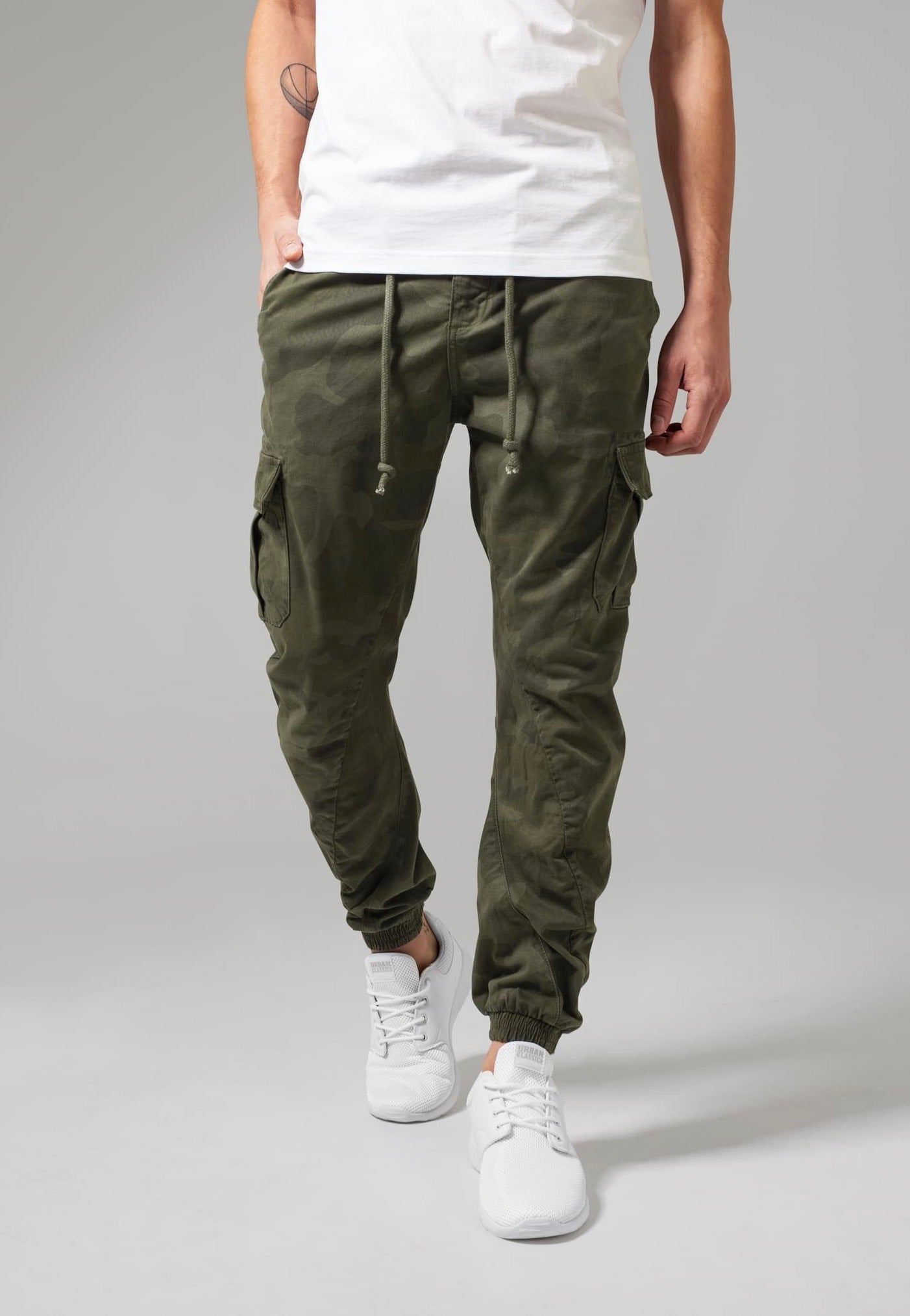 Urban Classics - Camo Cargo Olive Camouflage - Pants | Men-Image