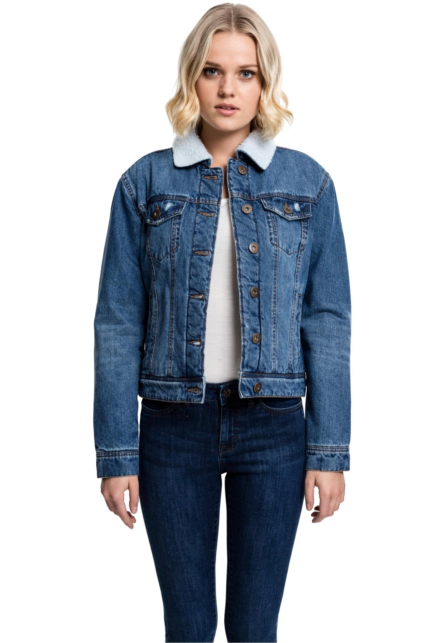 Urban Classics - Sherpa Denim Blue Washed - Jeans Jacket | Women-Image