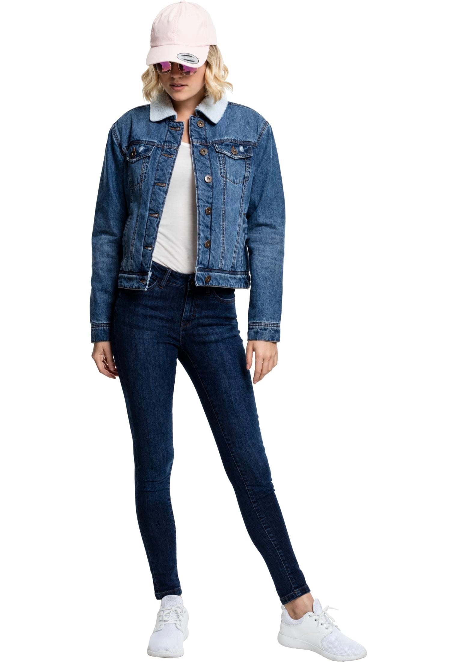 Urban Classics - Sherpa Denim Blue Washed - Jeans Jacket | Women-Image