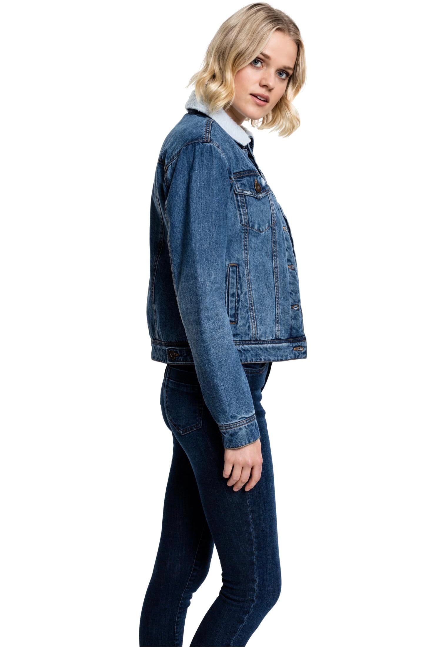 Urban Classics - Sherpa Denim Blue Washed - Jeans Jacket | Women-Image