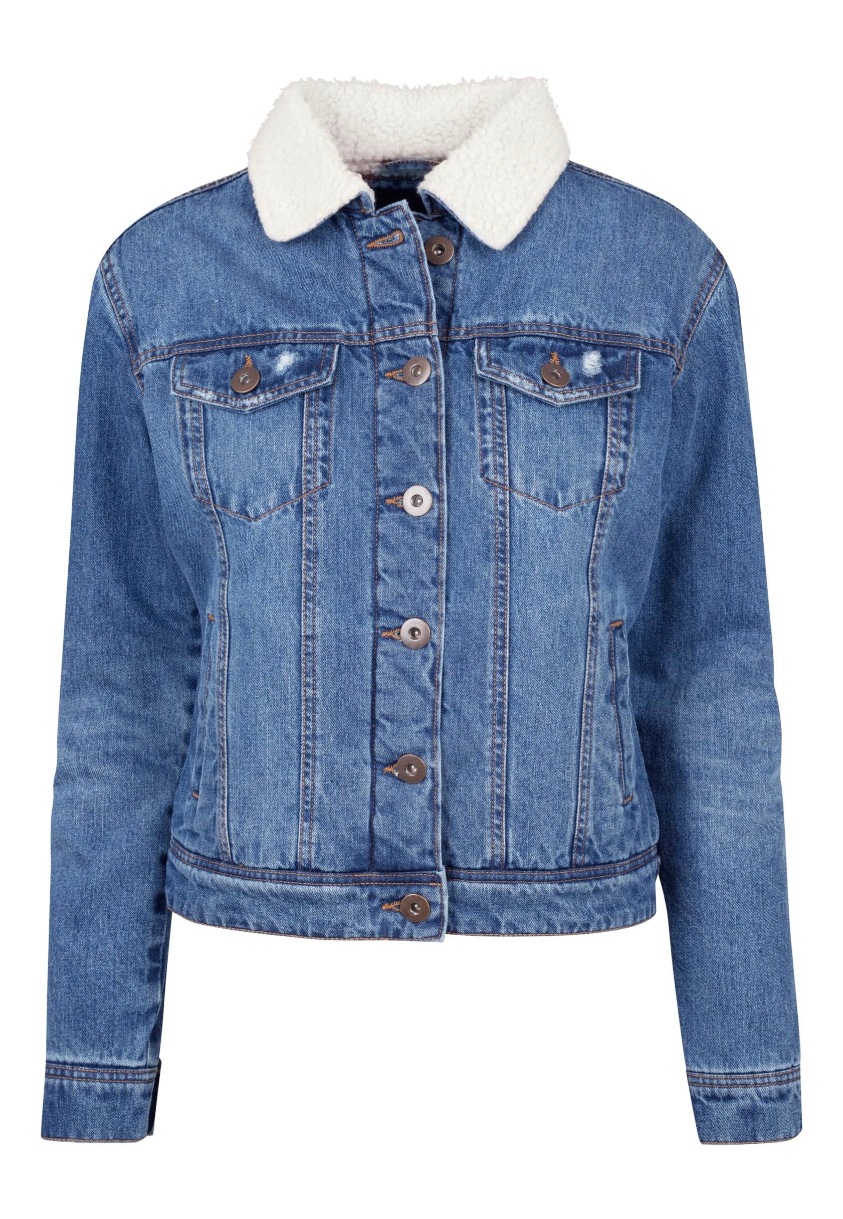 Urban Classics - Sherpa Denim Blue Washed - Jeans Jacket | Women-Image