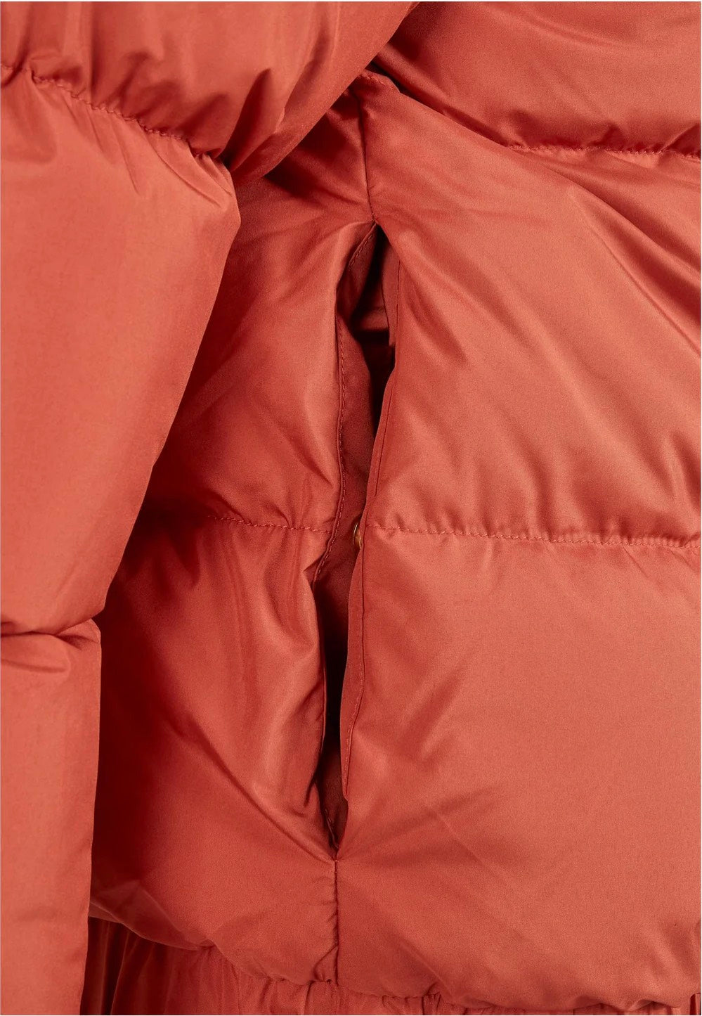 Urban Classics - Ladies Hooded Puffer Red Earth - Jacket | Women-Image