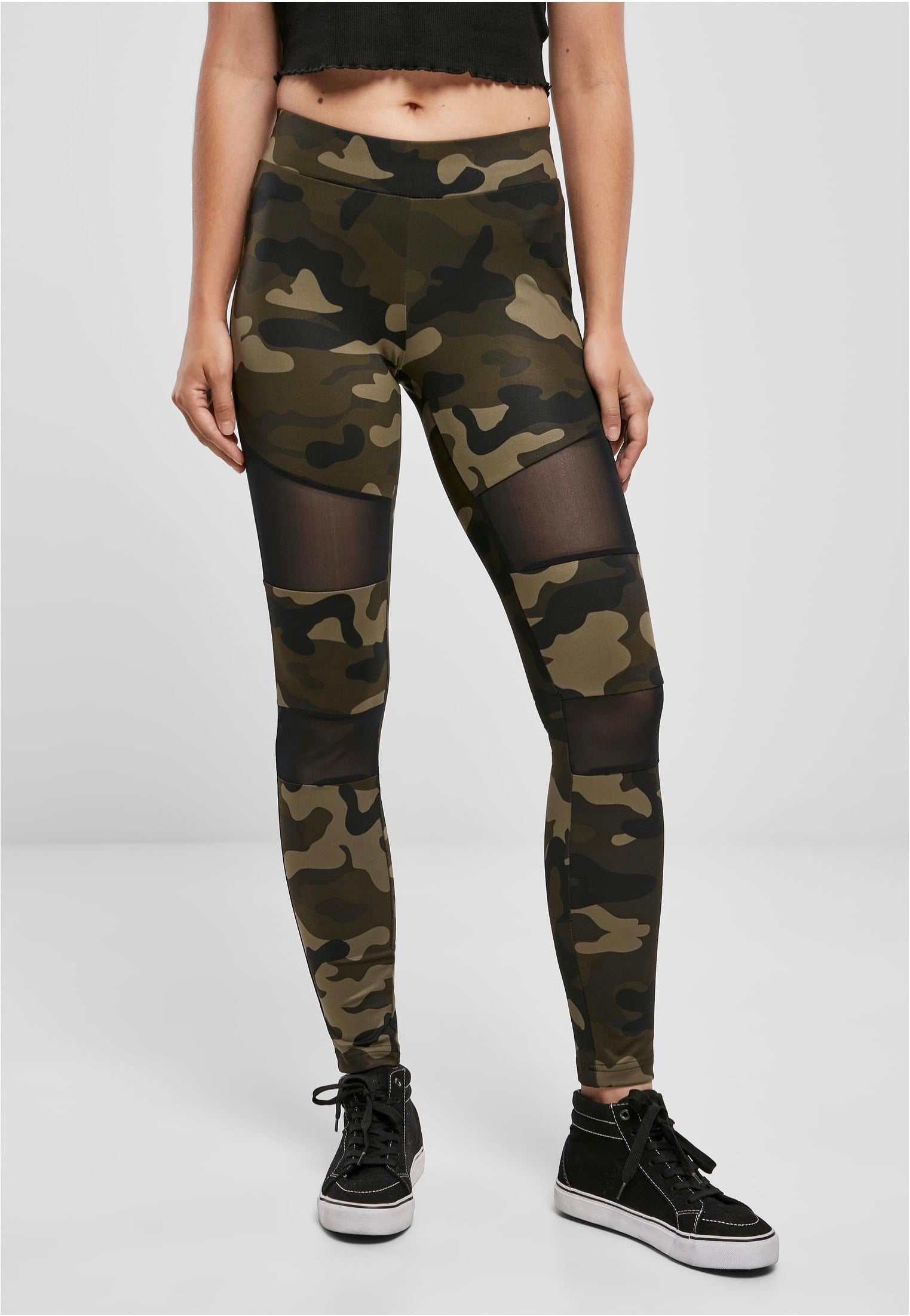 Urban Classics - Camo Tech Woodcamo/Black - Leggings | Women-Image