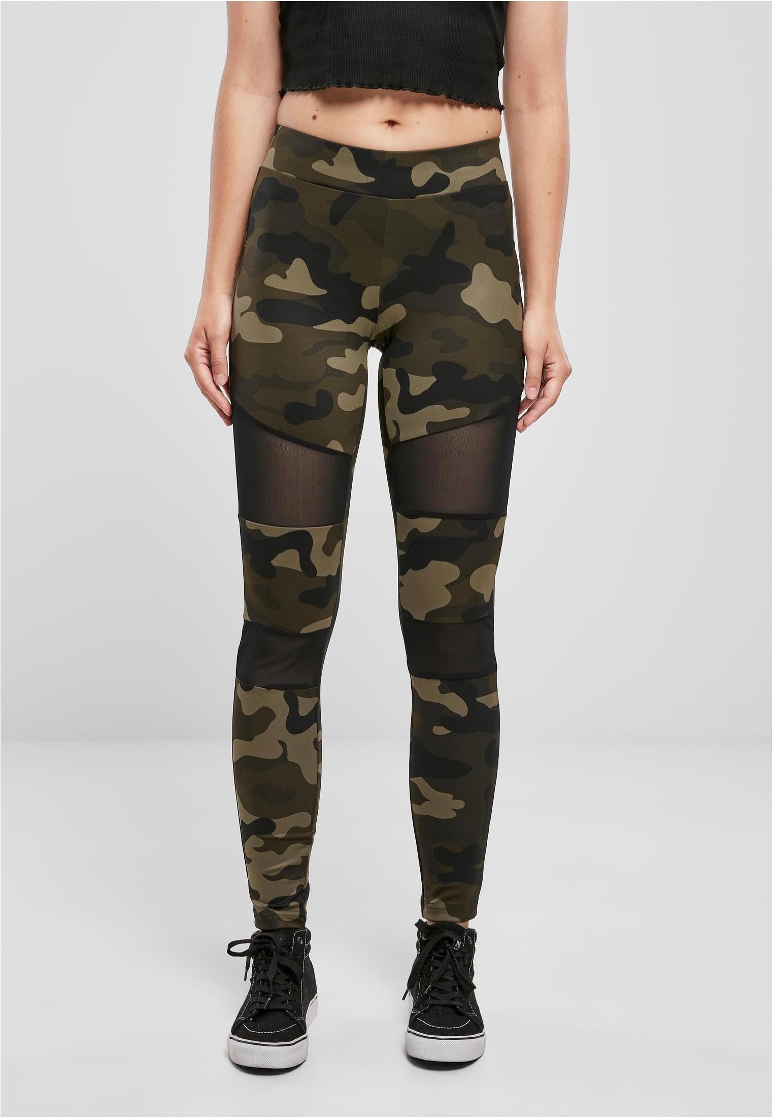 Urban Classics - Camo Tech Woodcamo/Black - Leggings | Women-Image
