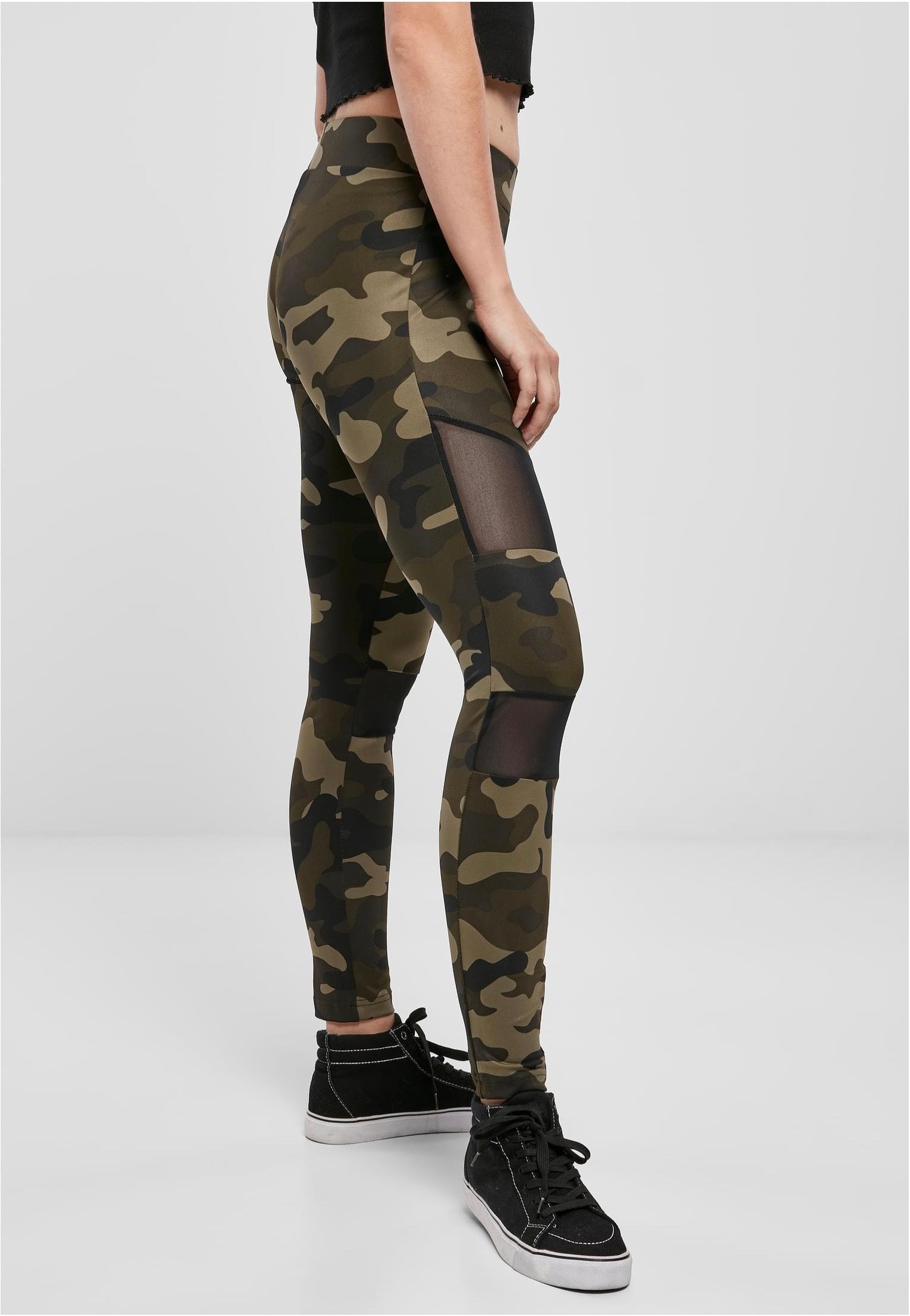 Urban Classics - Camo Tech Woodcamo/Black - Leggings | Women-Image