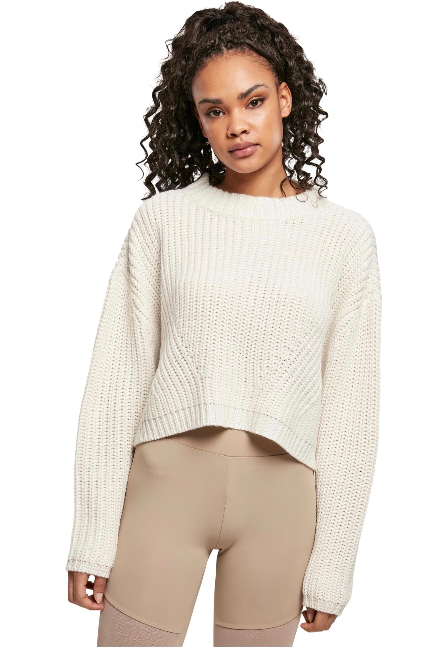 Urban Classics - Ladies Wide Oversize White Sand - Pullover | Women-Image