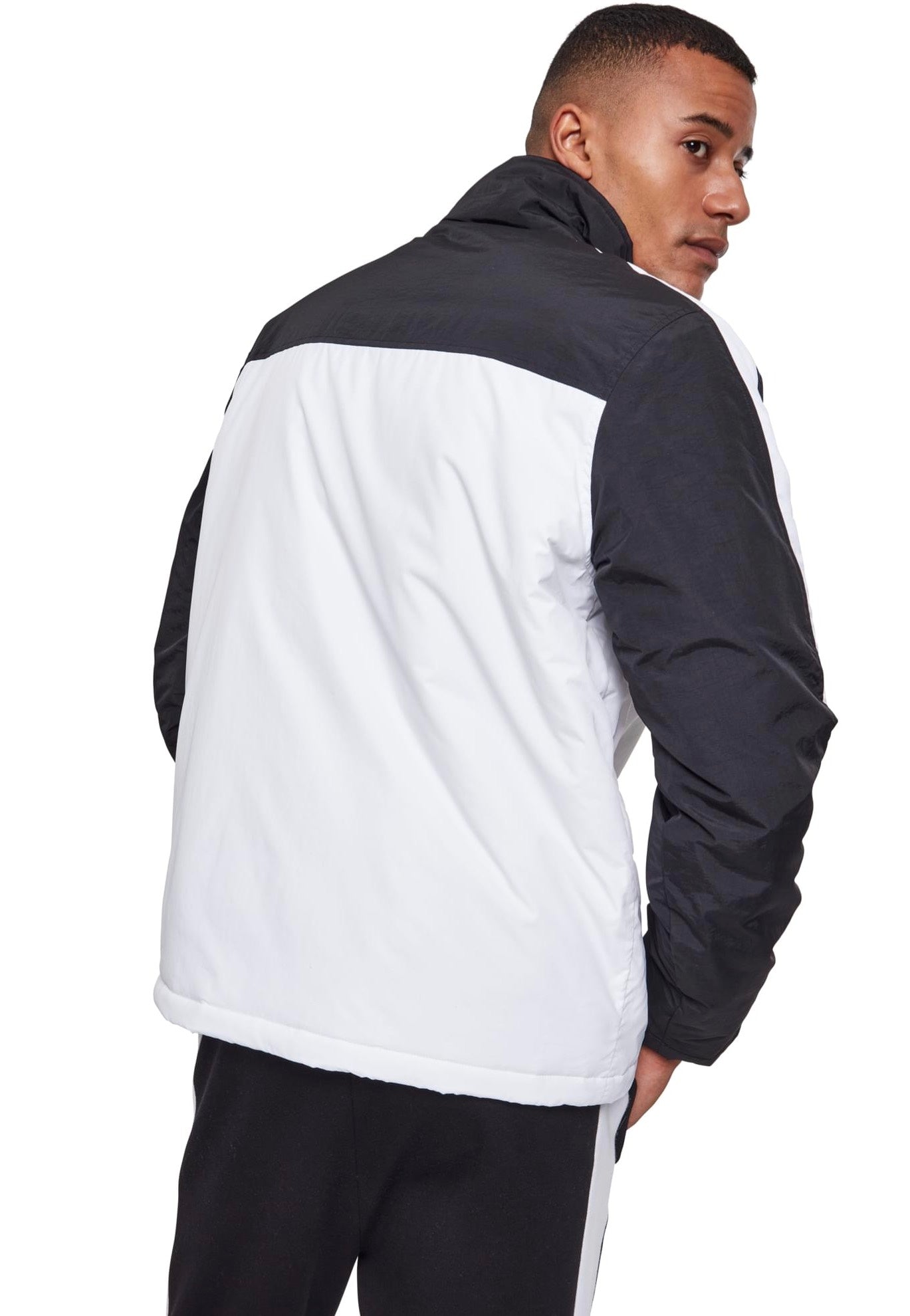 Urban Classics - 2-Tone Padded Pull Over White/Black - Jacket | Men-Image