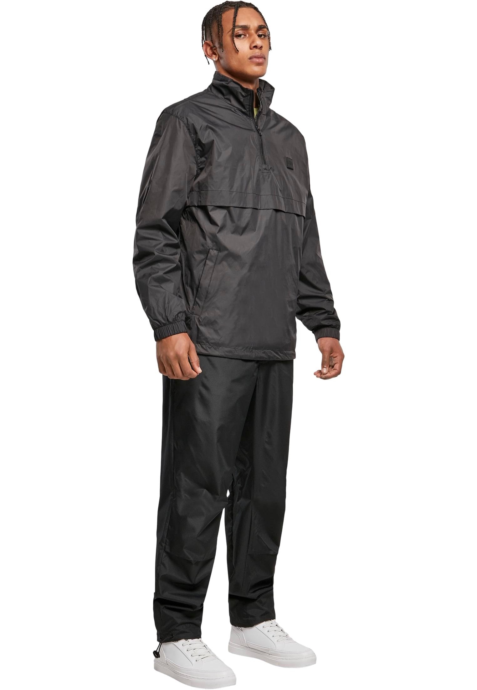 Urban Classics - Stand Up Collar Pull Over Black - Jacket | Men-Image