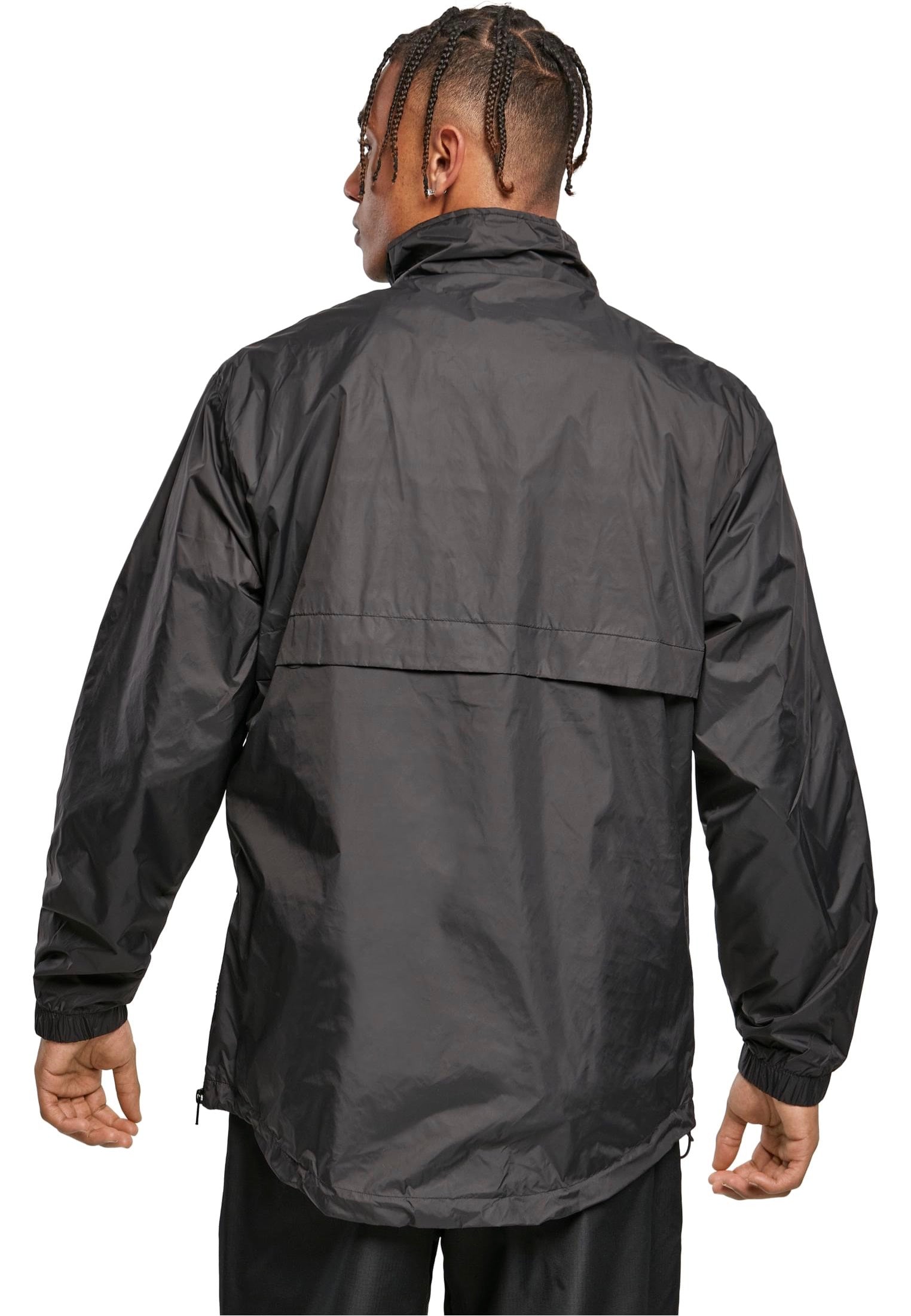 Urban Classics - Stand Up Collar Pull Over Black - Jacket | Men-Image