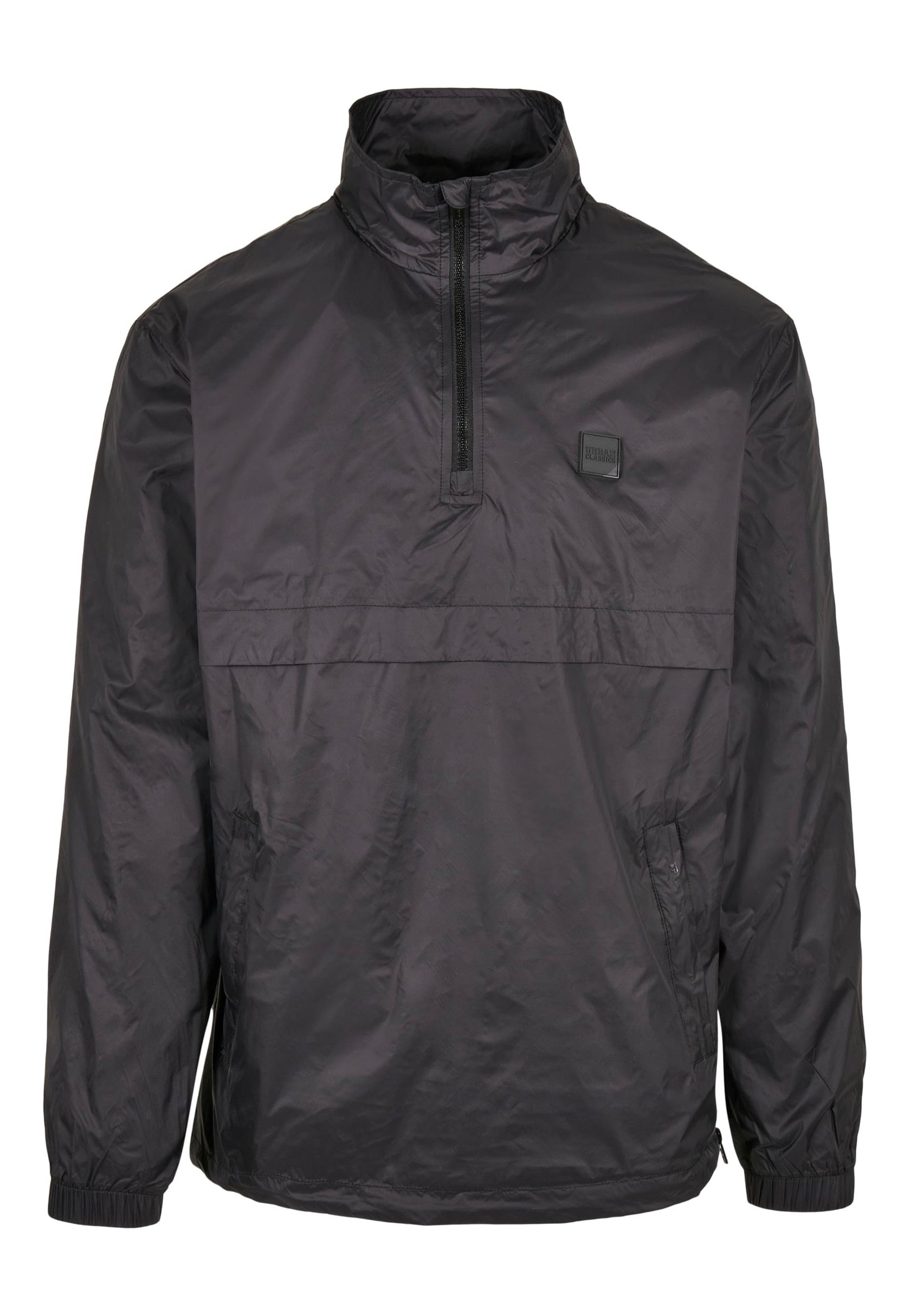 Urban Classics - Stand Up Collar Pull Over Black - Jacket | Men-Image