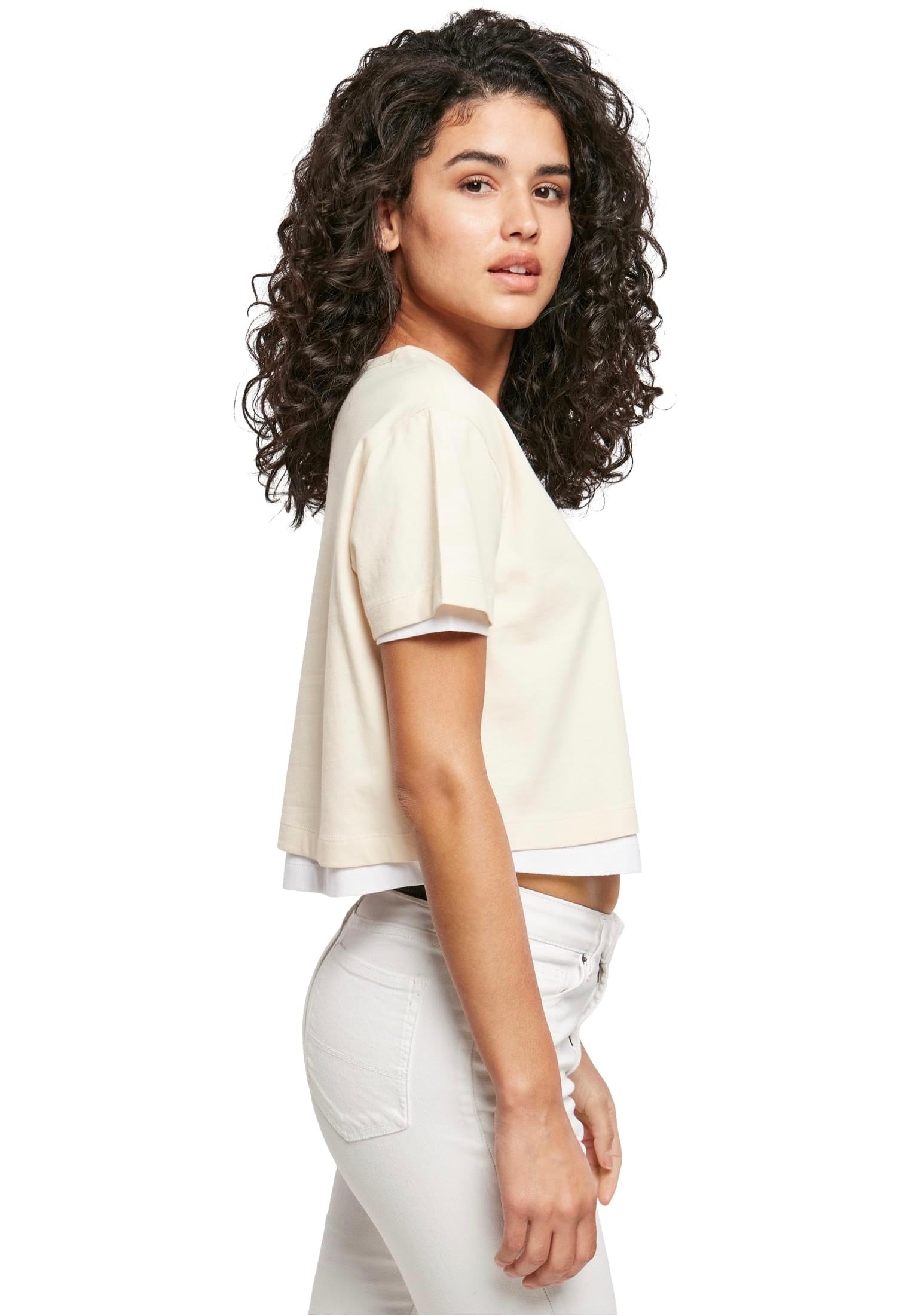 Urban Classics - Ladies Full Double Layered Whitesand/White - T-Shirt | Women-Image