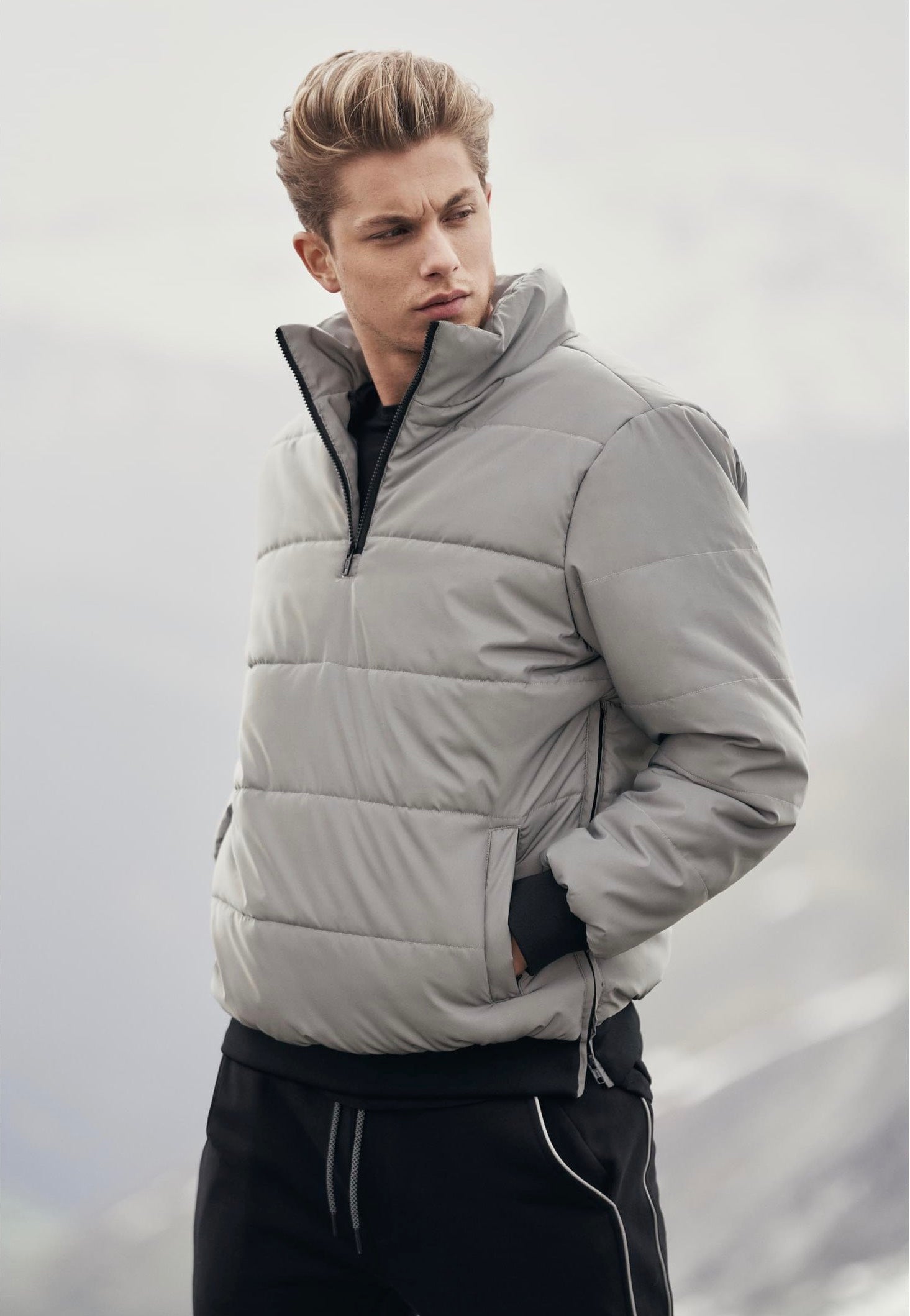 Urban Classics - Reflective Pullover Silver - Jacket | Men-Image