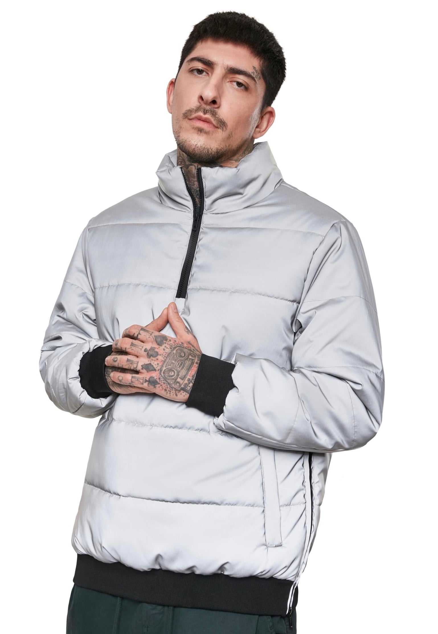 Urban Classics - Reflective Pullover Silver - Jacket | Men-Image
