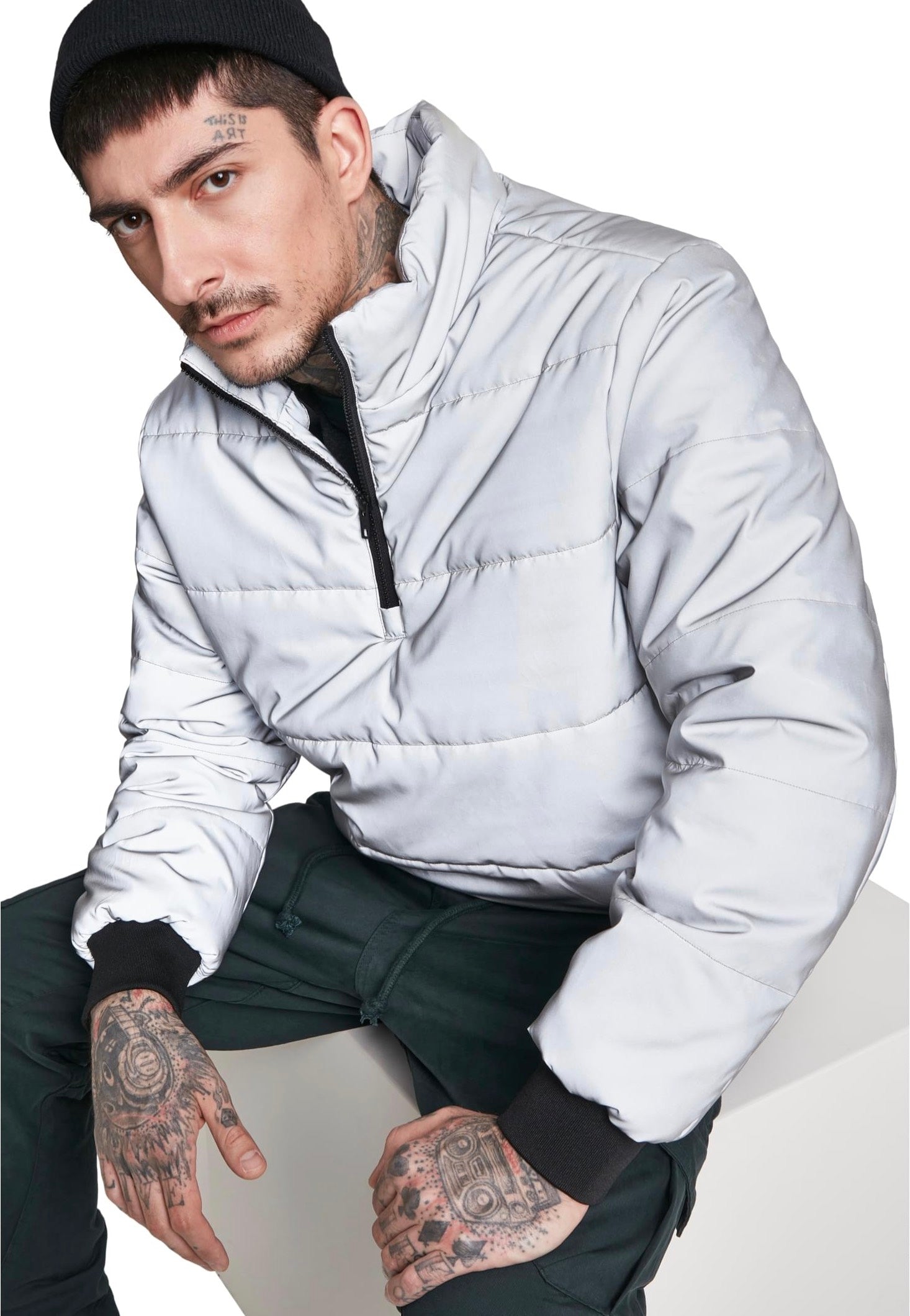 Urban Classics - Reflective Pullover Silver - Jacket | Men-Image