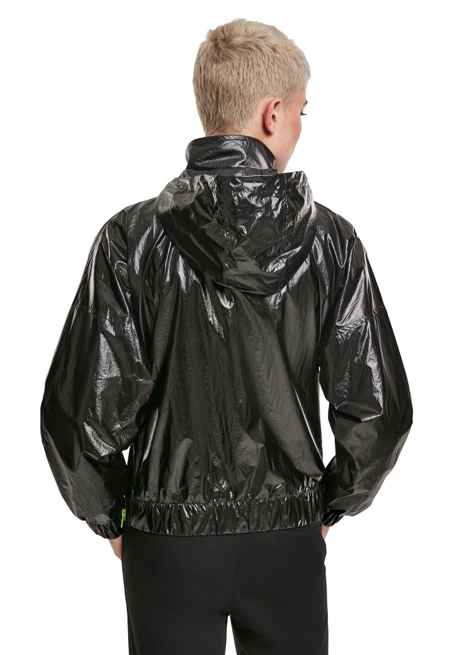Urban Classics - Ladies Vanish Crinkle Pull Over Black - Windbreaker | Women-Image