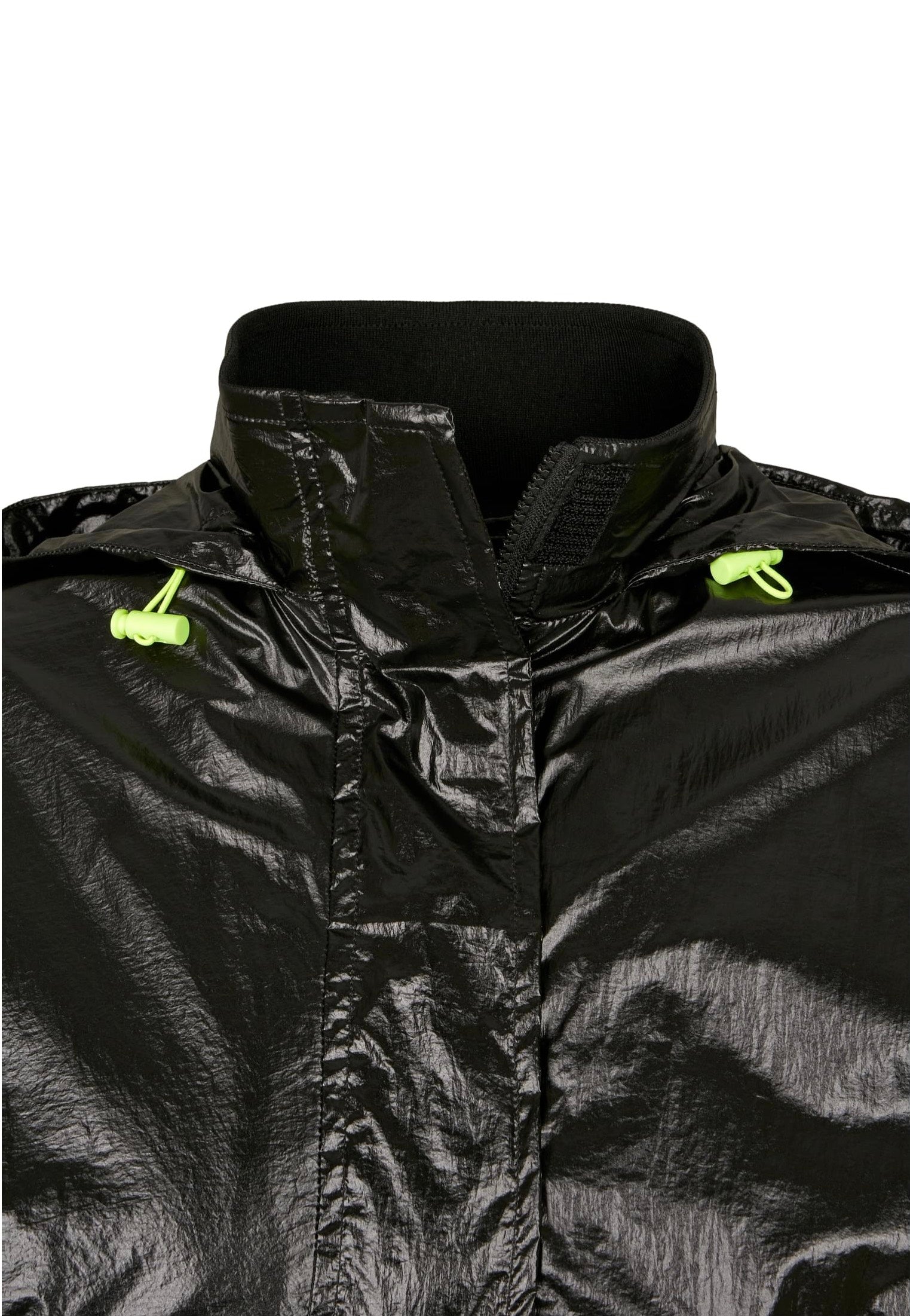 Urban Classics - Ladies Vanish Crinkle Pull Over Black - Windbreaker | Women-Image