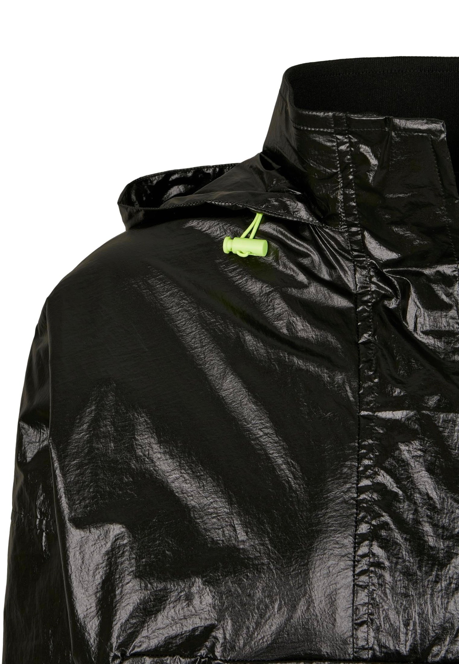 Urban Classics - Ladies Vanish Crinkle Pull Over Black - Windbreaker | Women-Image