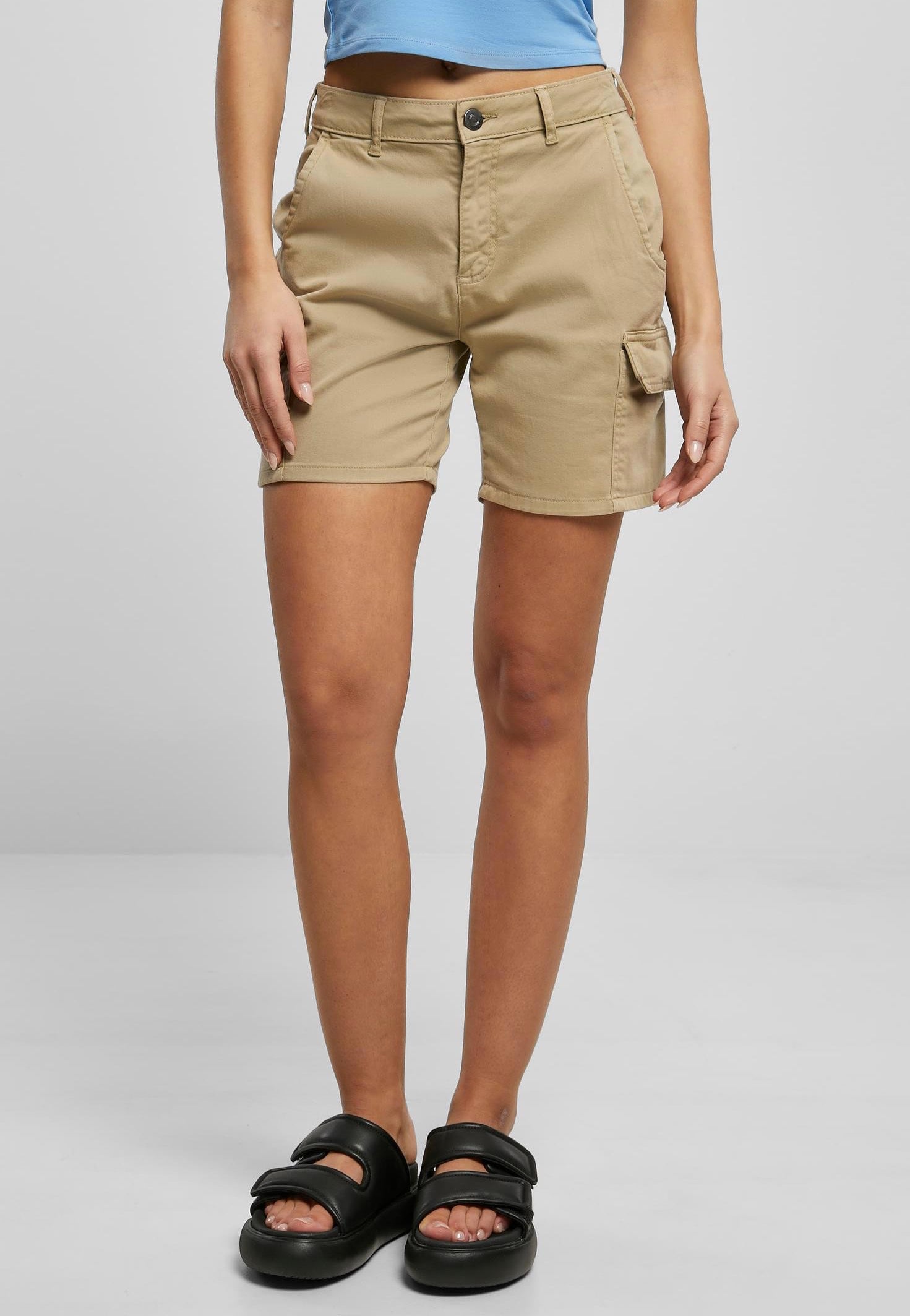 Urban Classics - Ladies High Waist Cargo Unionbeige - Shorts | Women-Image