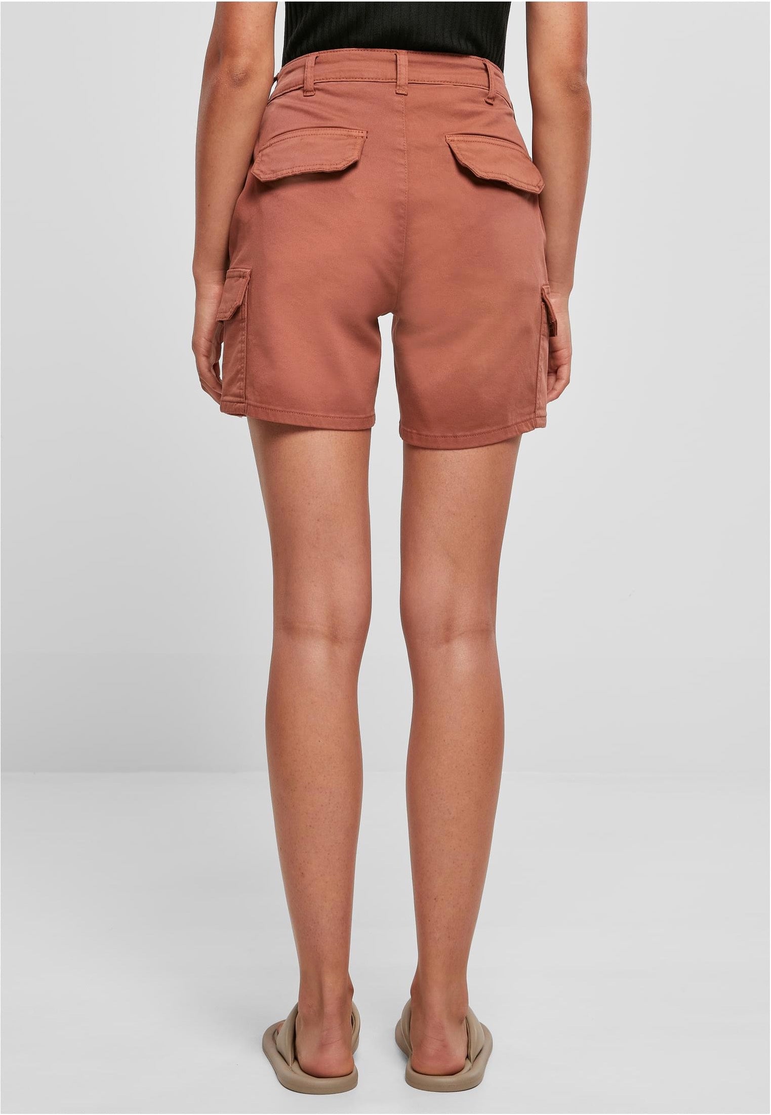 Urban Classics - Ladies High Waist Cargo Terracotta - Shorts | Women-Image