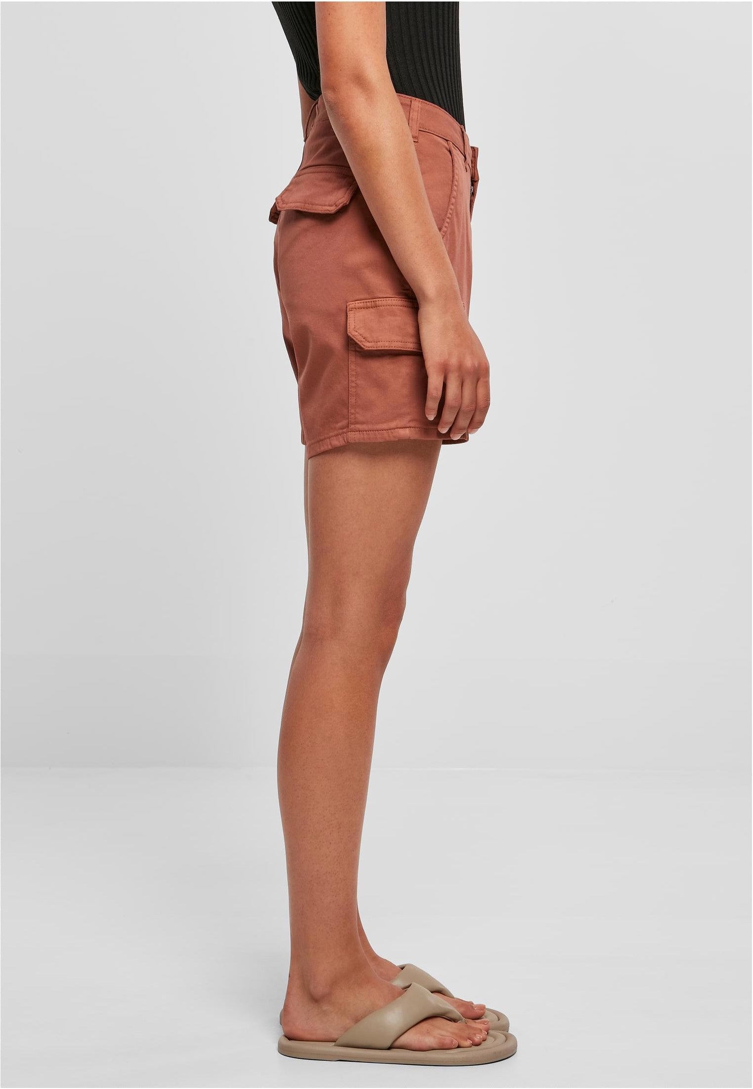 Urban Classics - Ladies High Waist Cargo Terracotta - Shorts | Women-Image