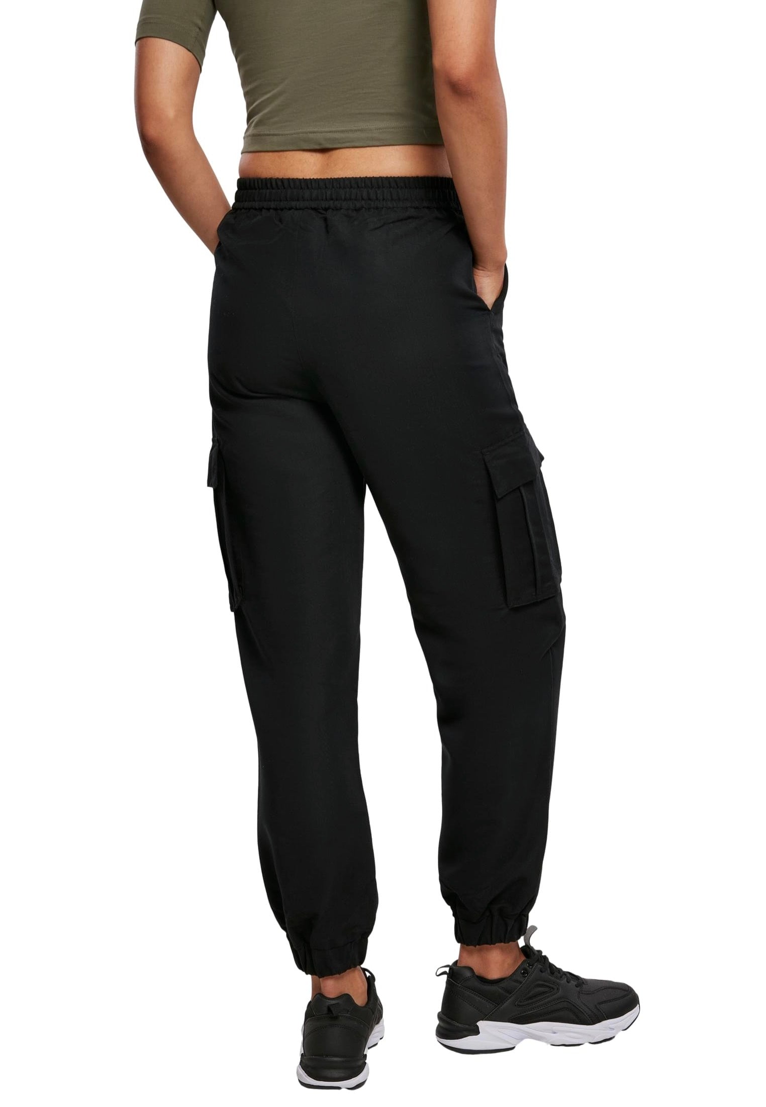 Urban Classics - Ladies Viscose Twill Black - Pants | Women-Image