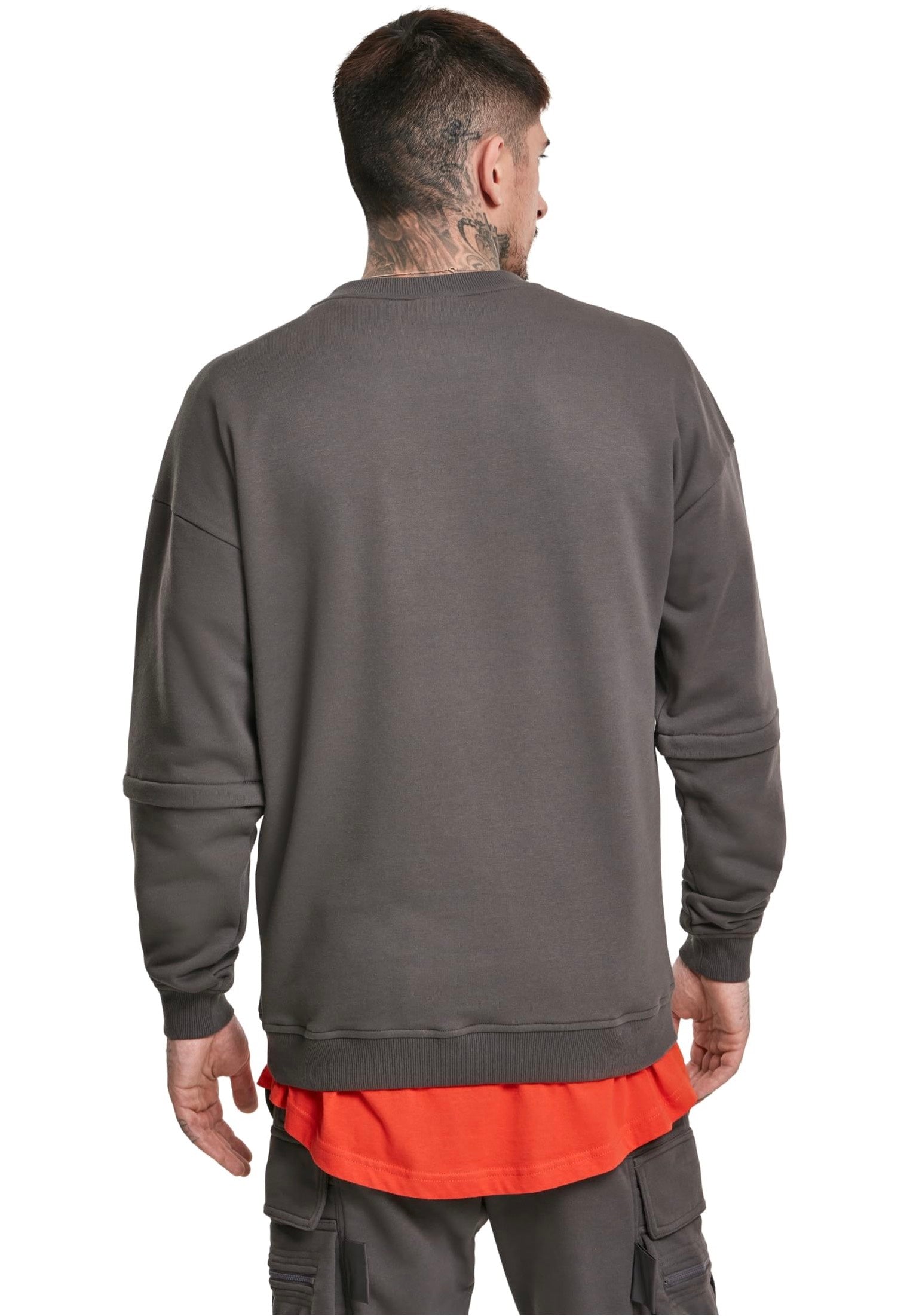 Urban Classics - Zip Away Oversized Terry Crew Darkshadow - Sweater | Men-Image