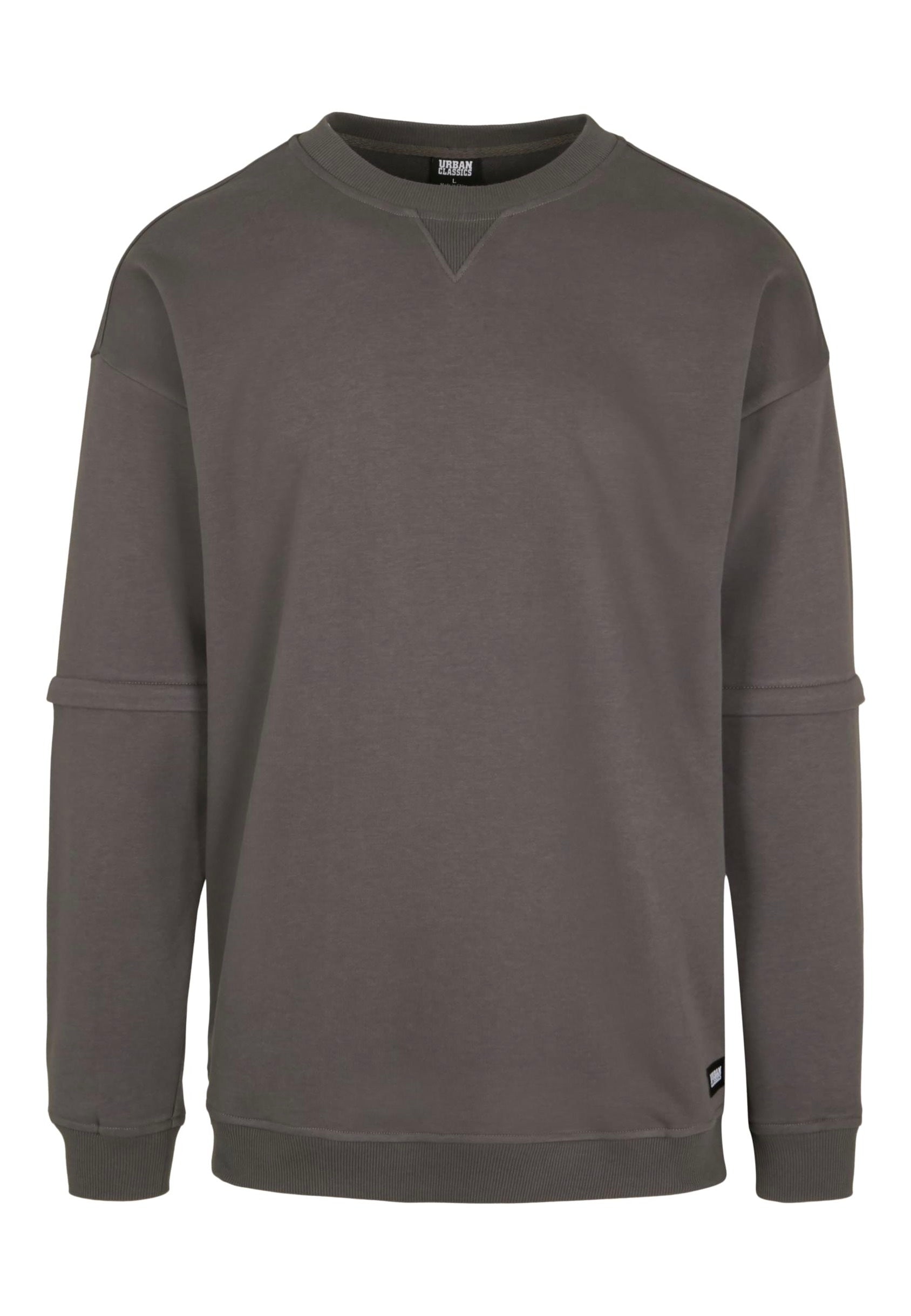 Urban Classics - Zip Away Oversized Terry Crew Darkshadow - Sweater | Men-Image
