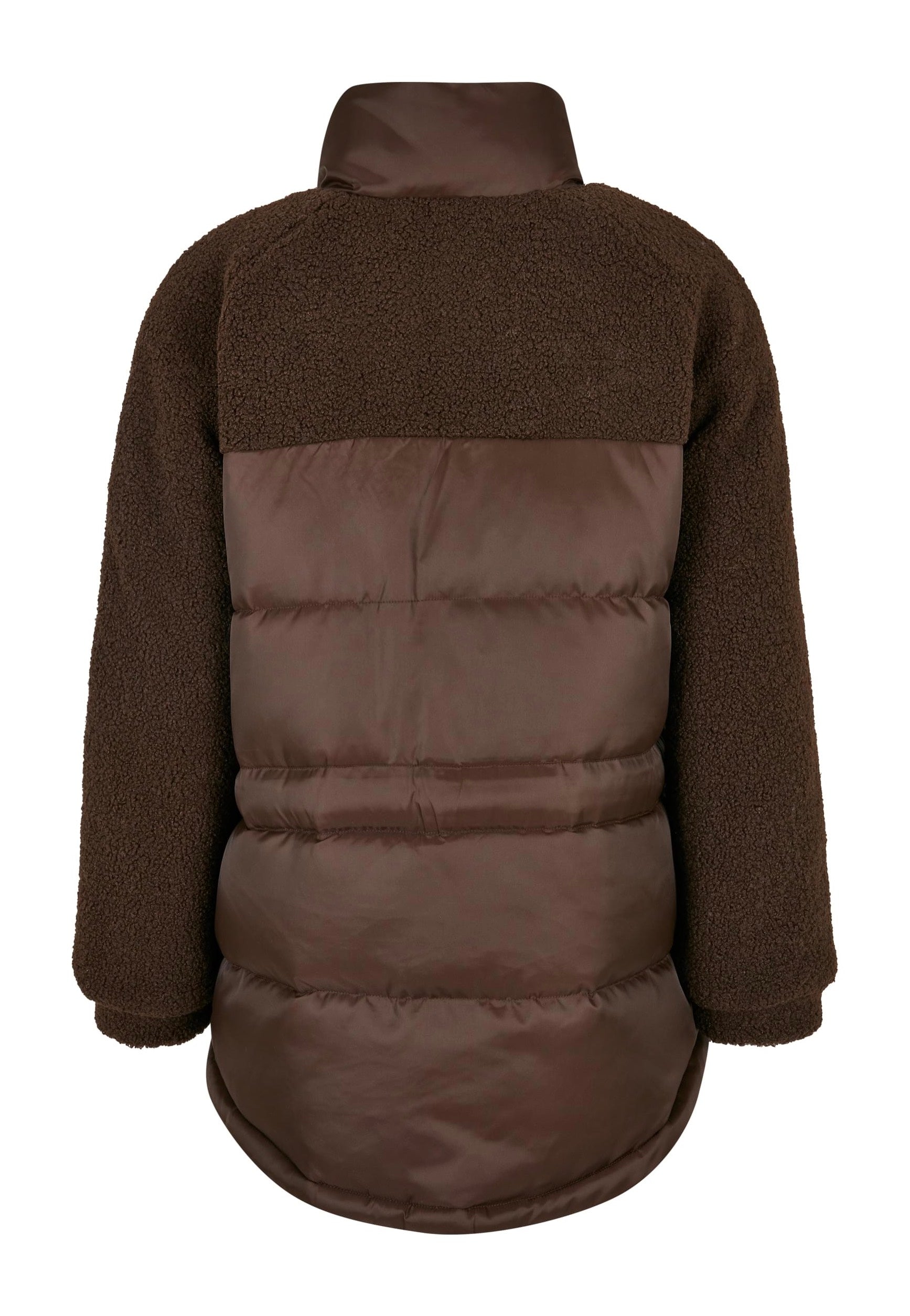 Urban Classics - Ladies Sherpa Mix Puffer Brown - Jacket | Women-Image