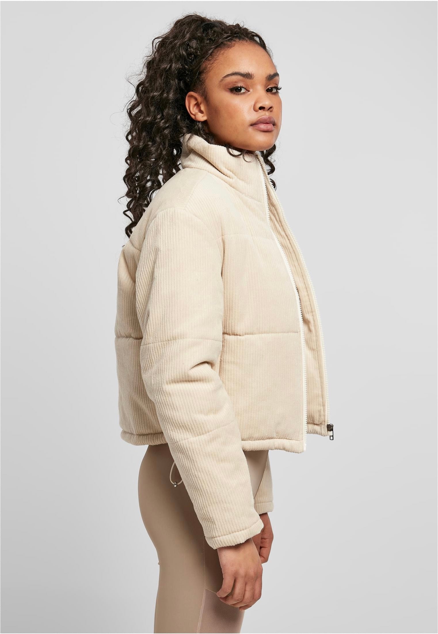 Urban Classics - Ladies Corduroy Puffer White Sand - Jacket | Women-Image