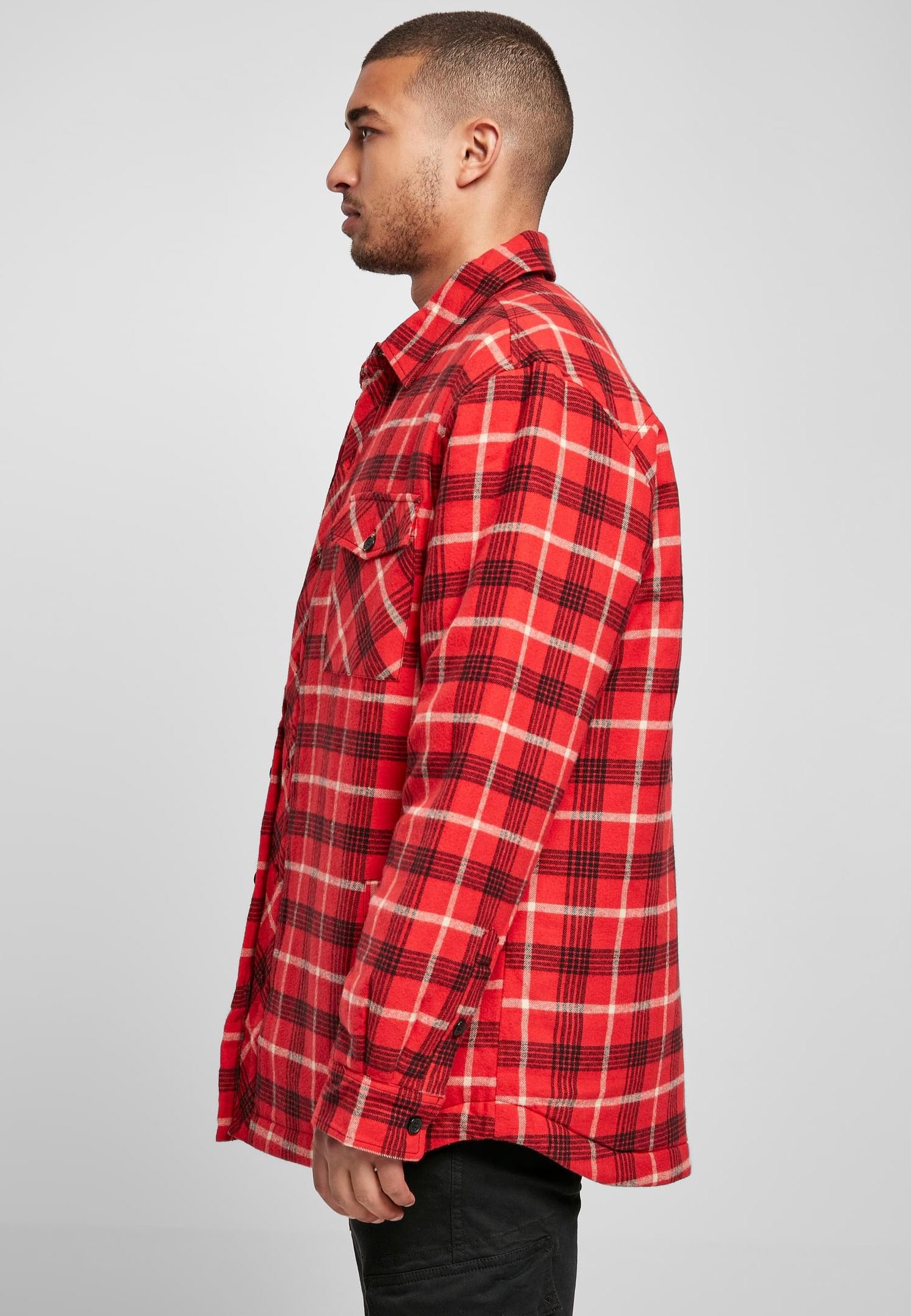 Urban Classics - Plaid Quilted Red/Black - Jacket | Men-Image