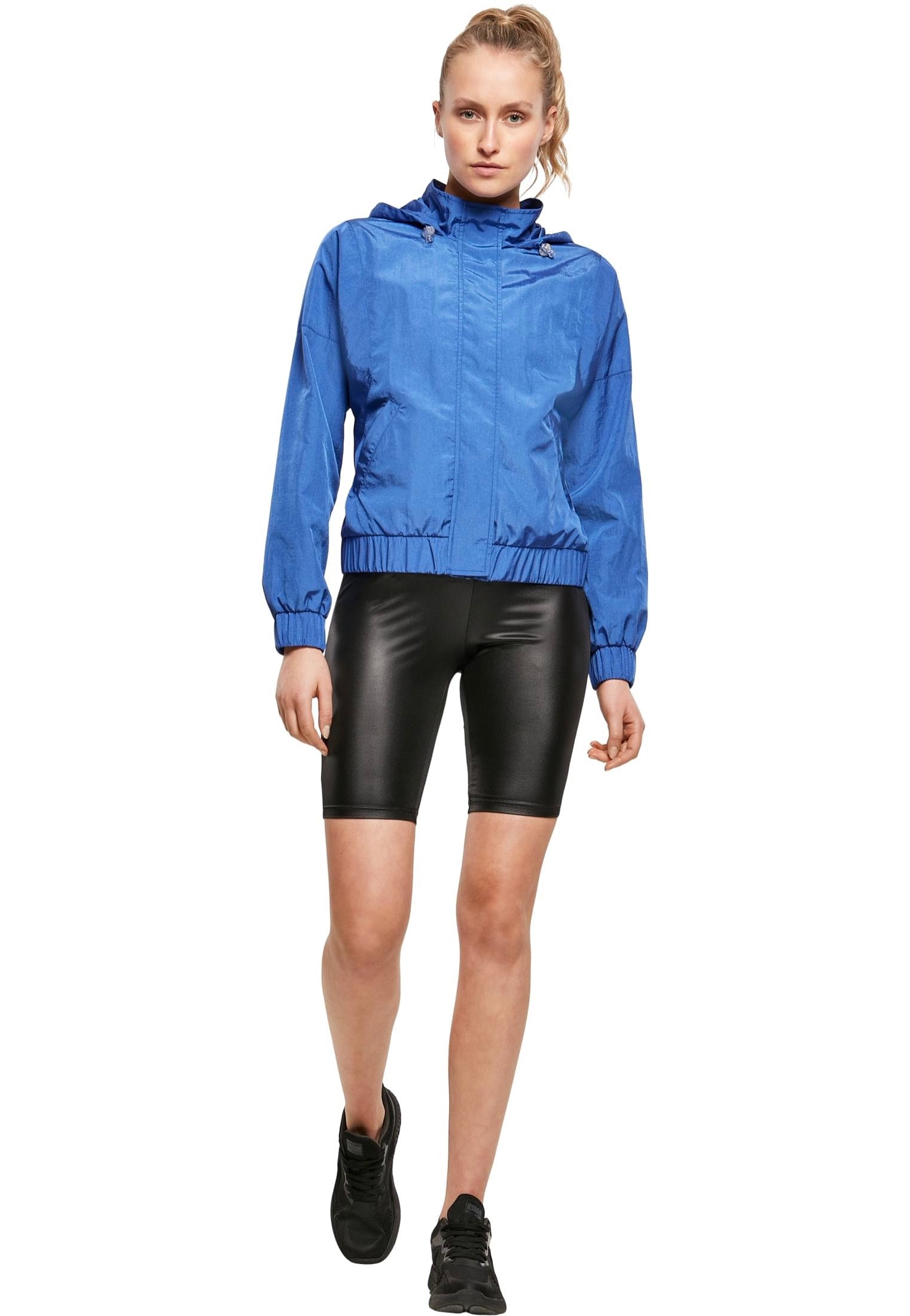 Urban Classics - Ladies Oversized Shiny Crinkle Nylon Sporty Blue - Jacket | Women-Image