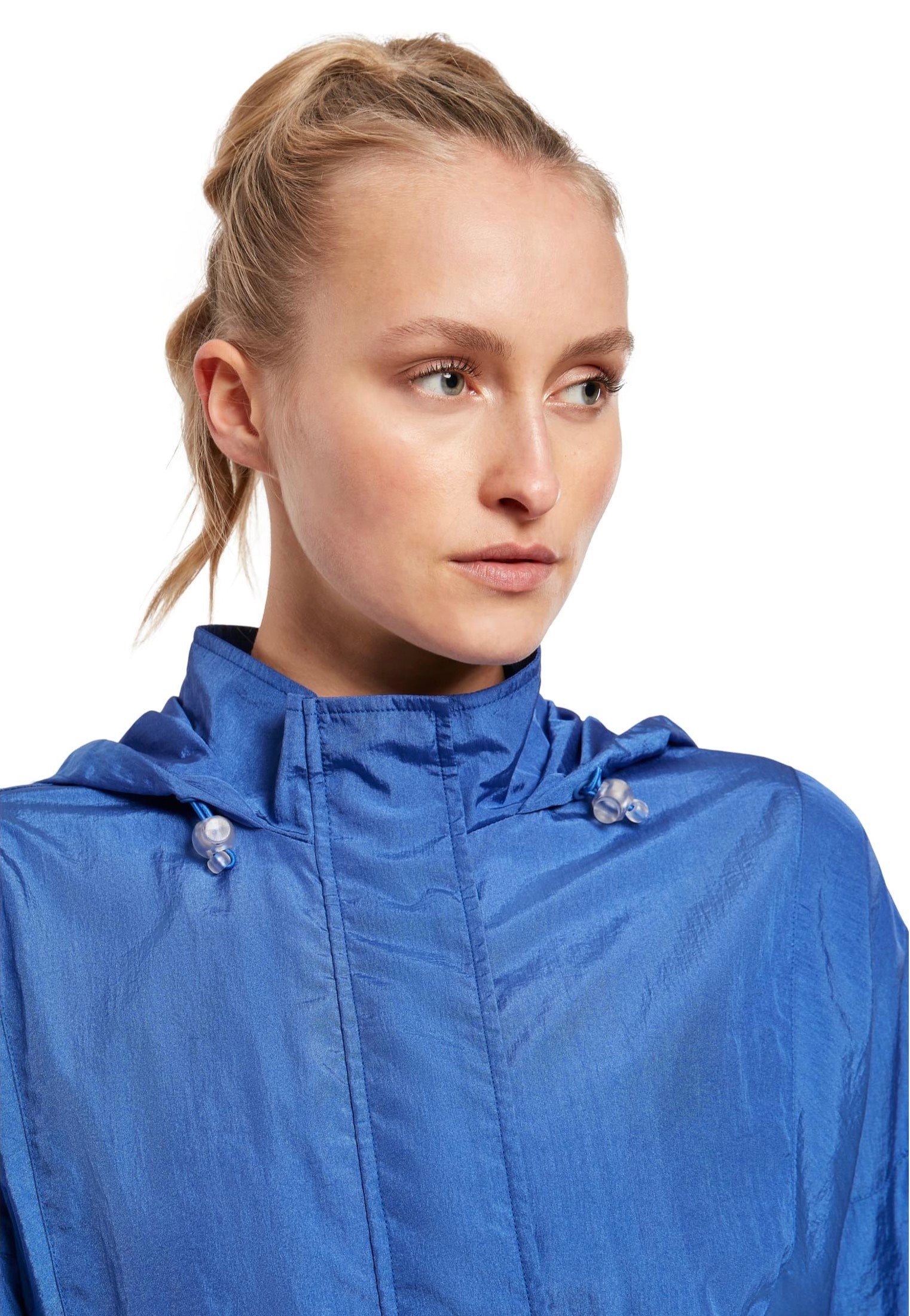 Urban Classics - Ladies Oversized Shiny Crinkle Nylon Sporty Blue - Jacket | Women-Image