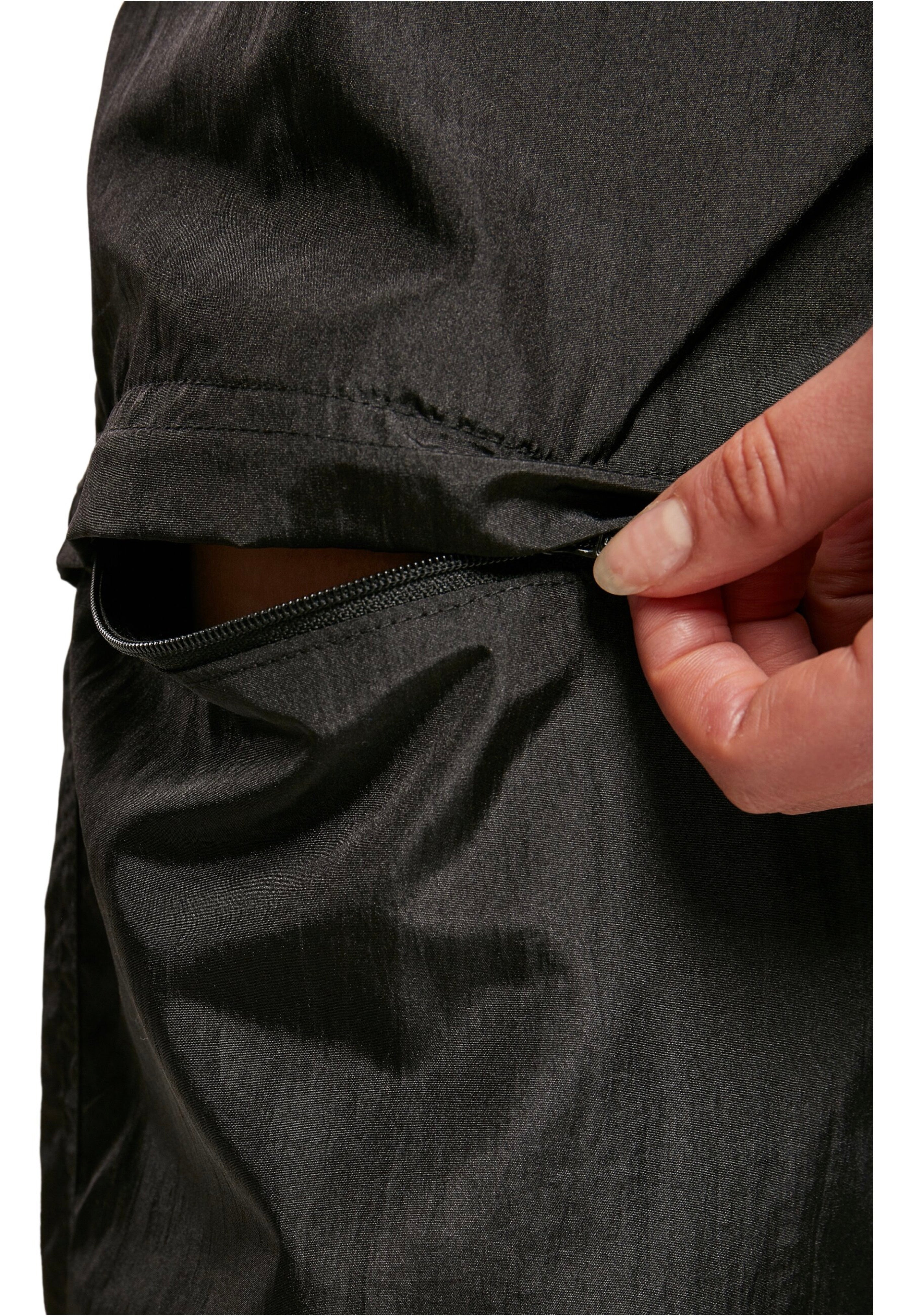 Urban Classics - Ladies Shiny Crinkle Nylon Zip Black - Pants | Women-Image