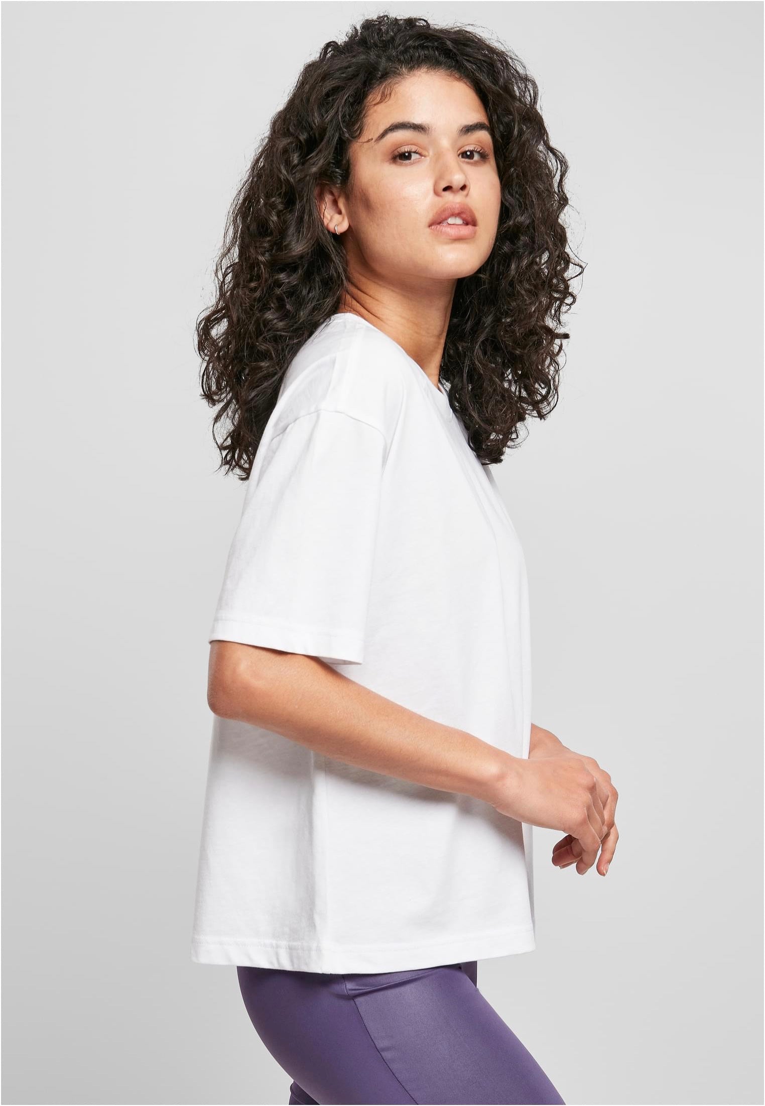 Urban Classics - Ladies Organic Oversized Pleat Pack Of 2 White Black - T-Shirt | Women-Image