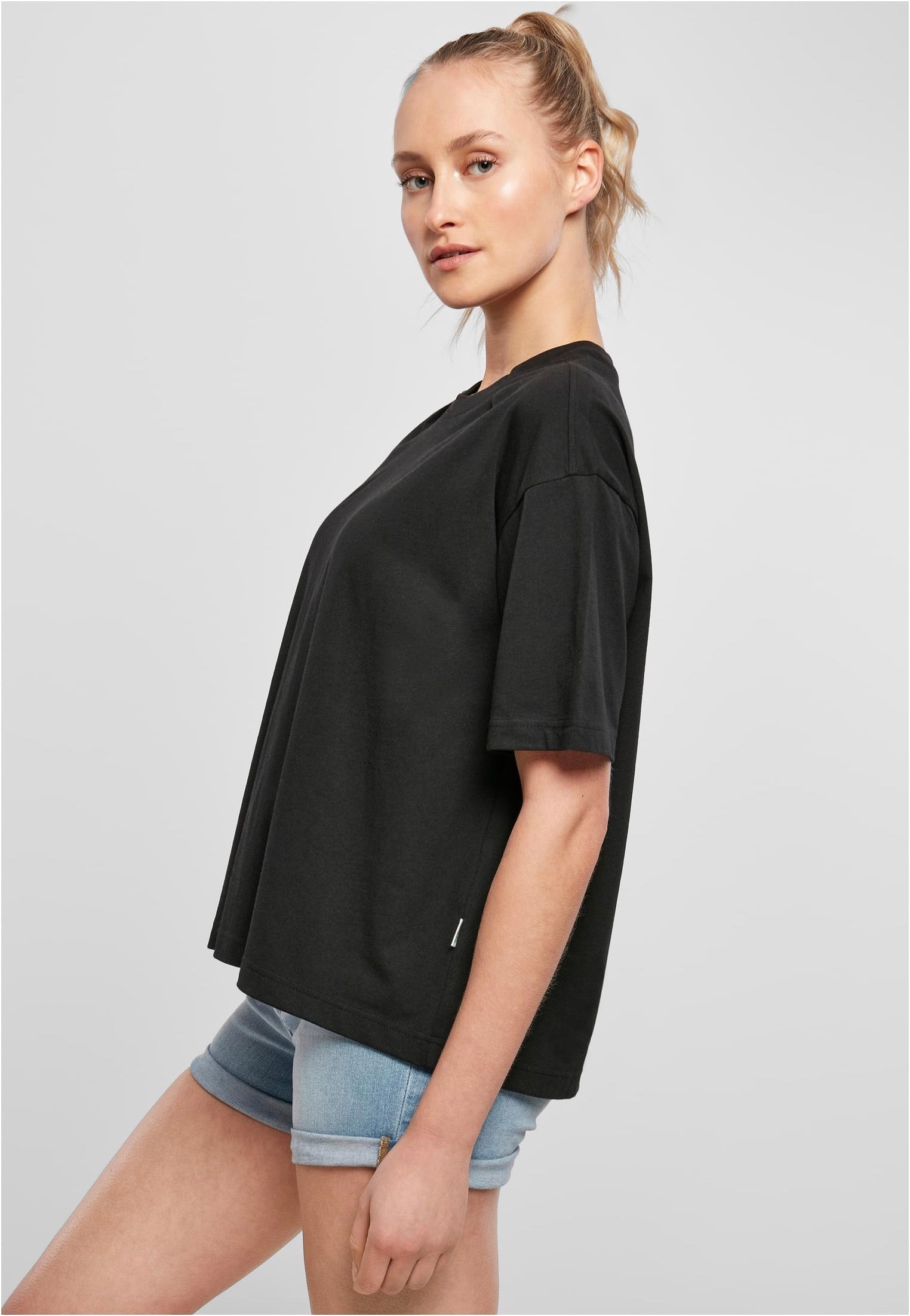 Urban Classics - Ladies Organic Oversized Pleat Pack Of 2 White Black - T-Shirt | Women-Image