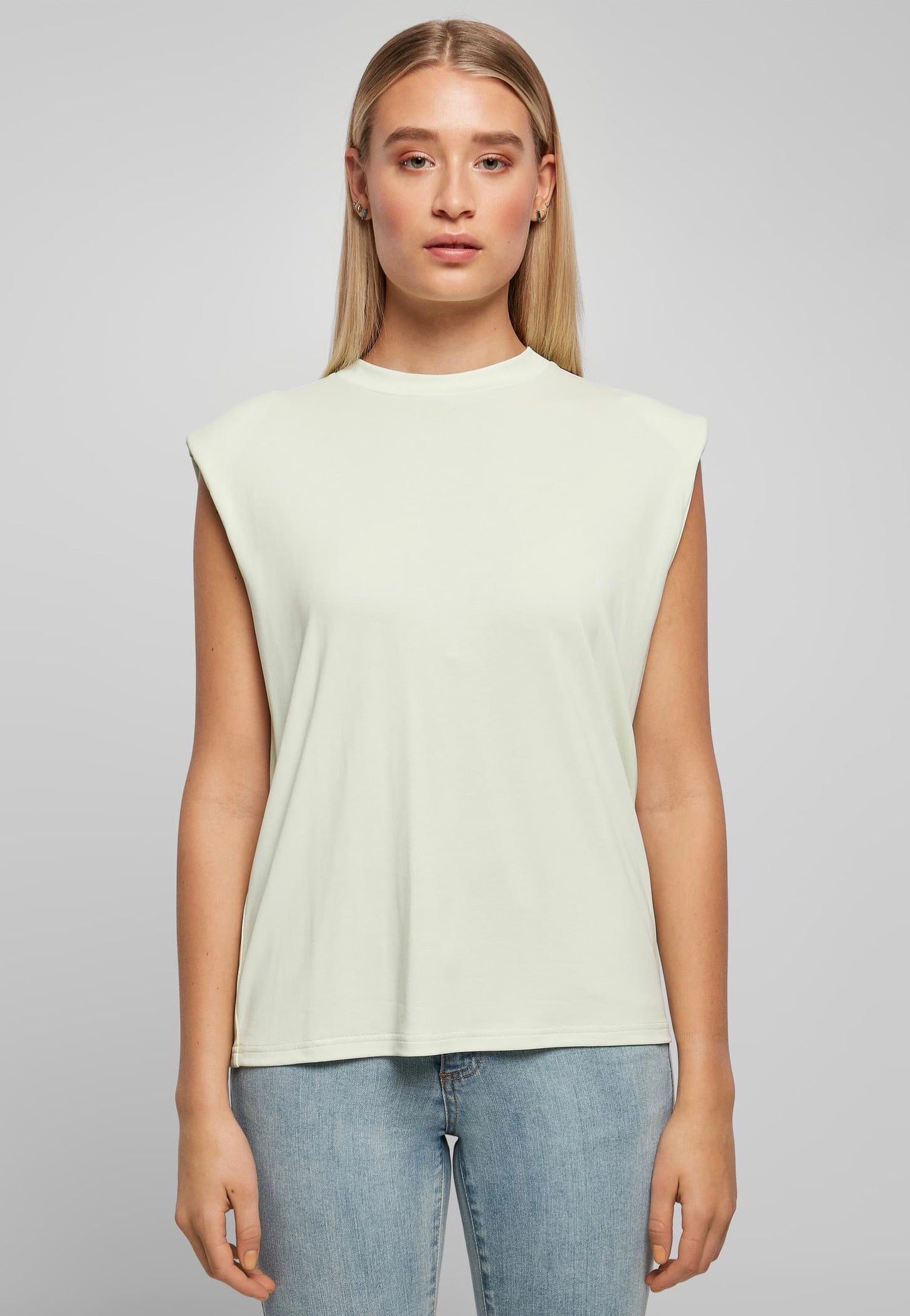 Urban Classics - Ladies Modal Padded Shoulder Tank Lightmint - Tank | Women-Image