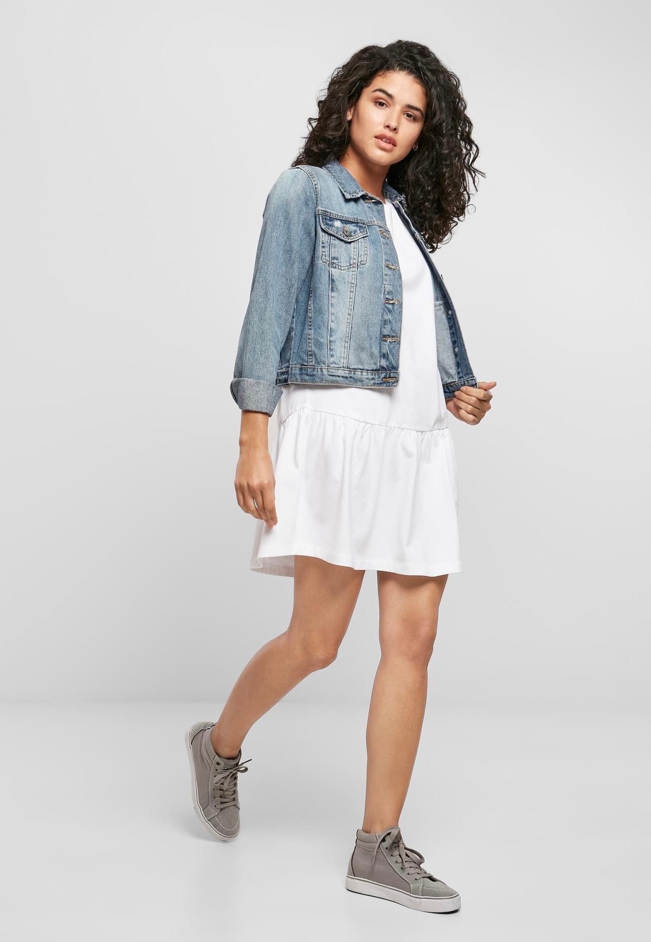 Urban Classics - Ladies Valance Tee White - Dress | Women-Image