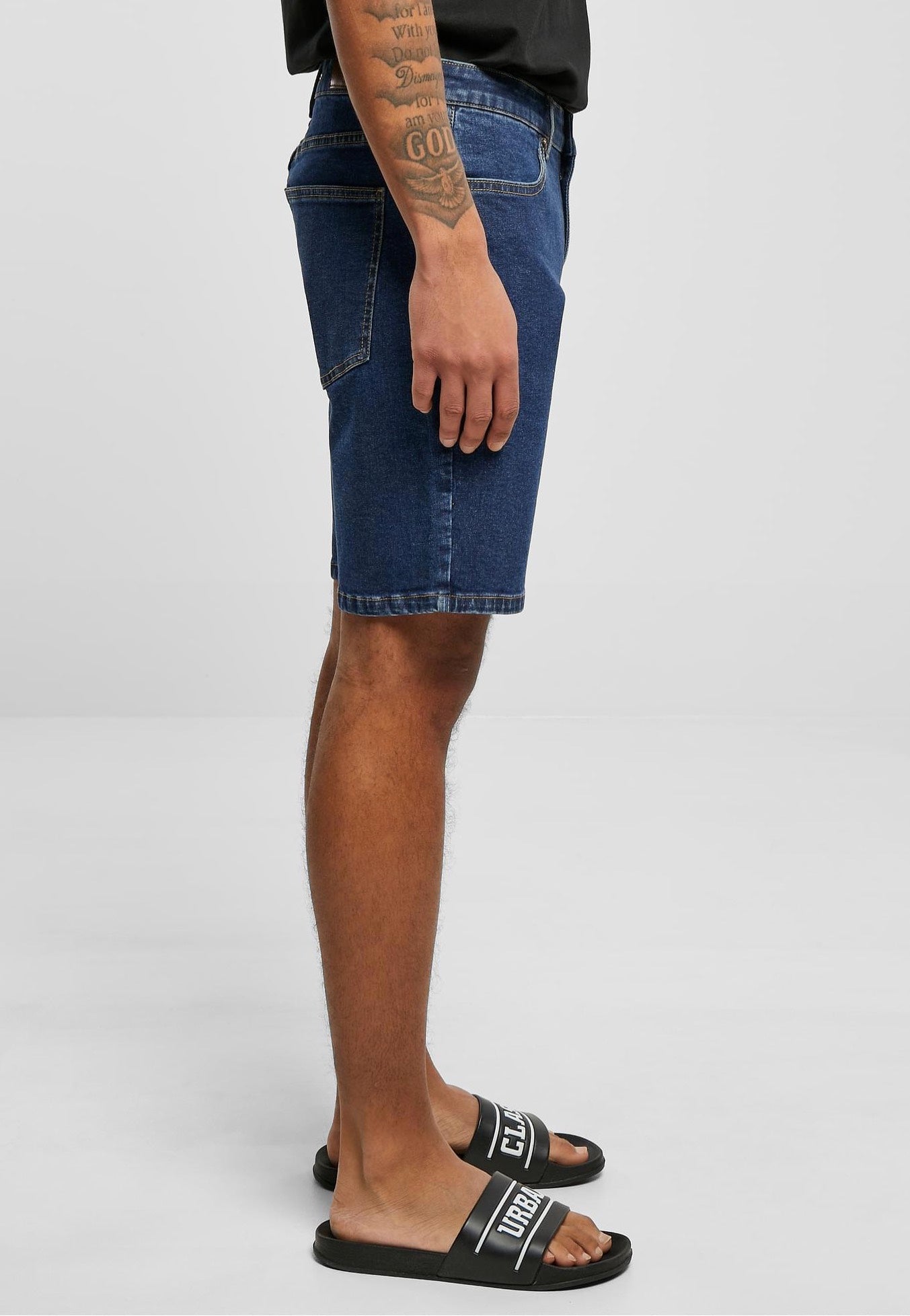 Urban Classics - Relaxed Fit Jeans Mid Indigo Washed - Shorts | Men-Image