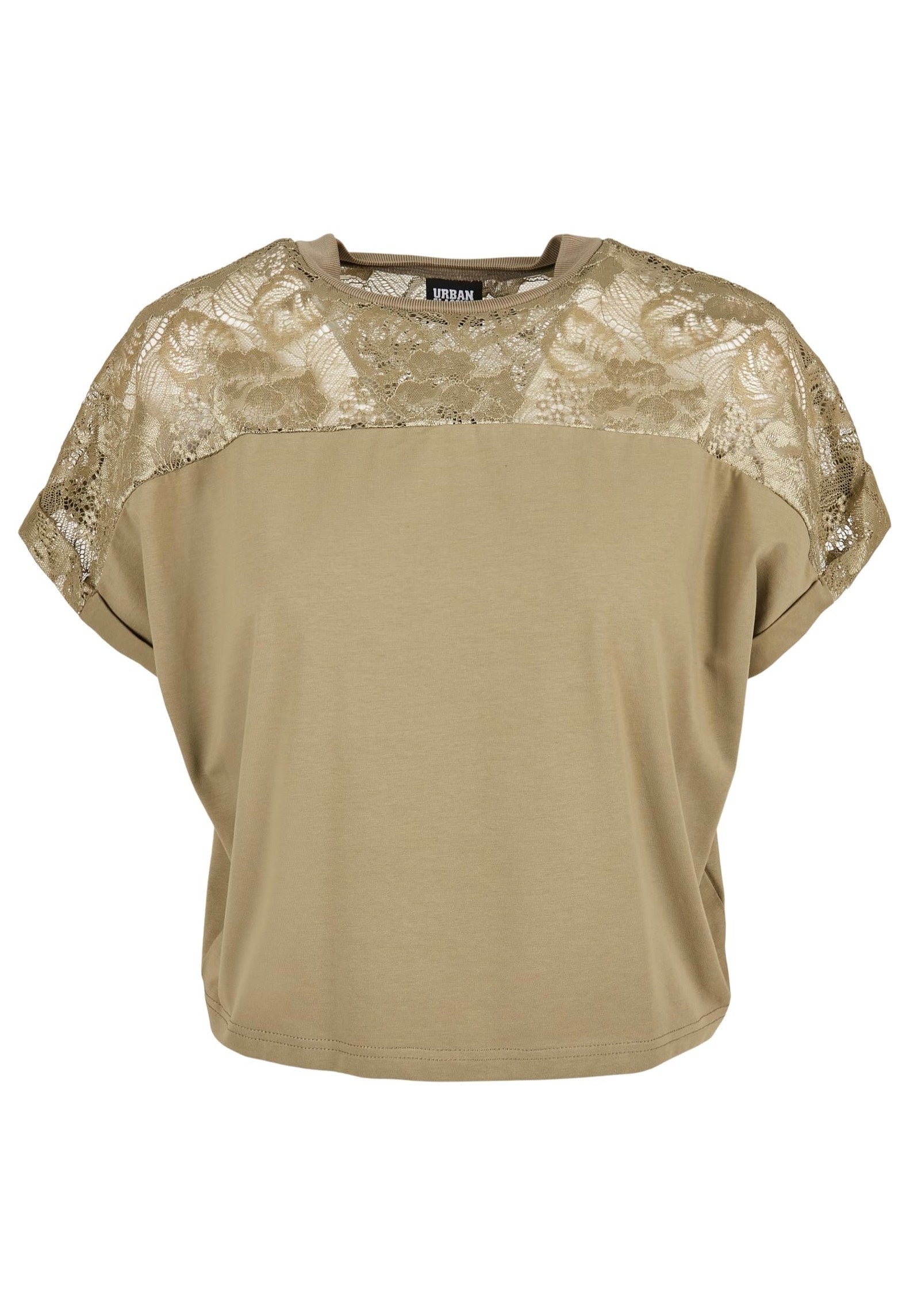 Urban Classics - Ladies Short Oversized Lace Khaki - T-Shirt | Women-Image