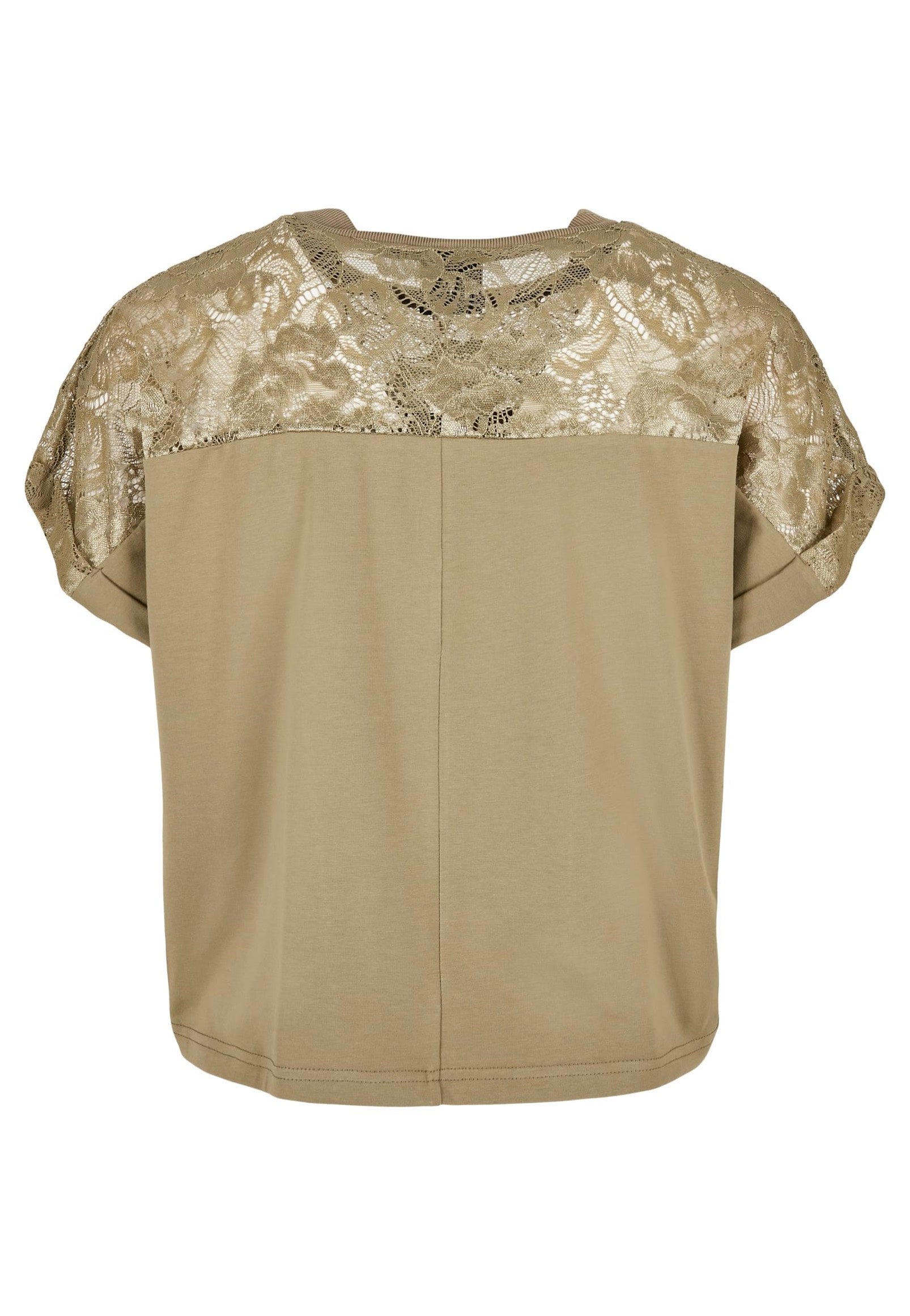 Urban Classics - Ladies Short Oversized Lace Khaki - T-Shirt | Women-Image