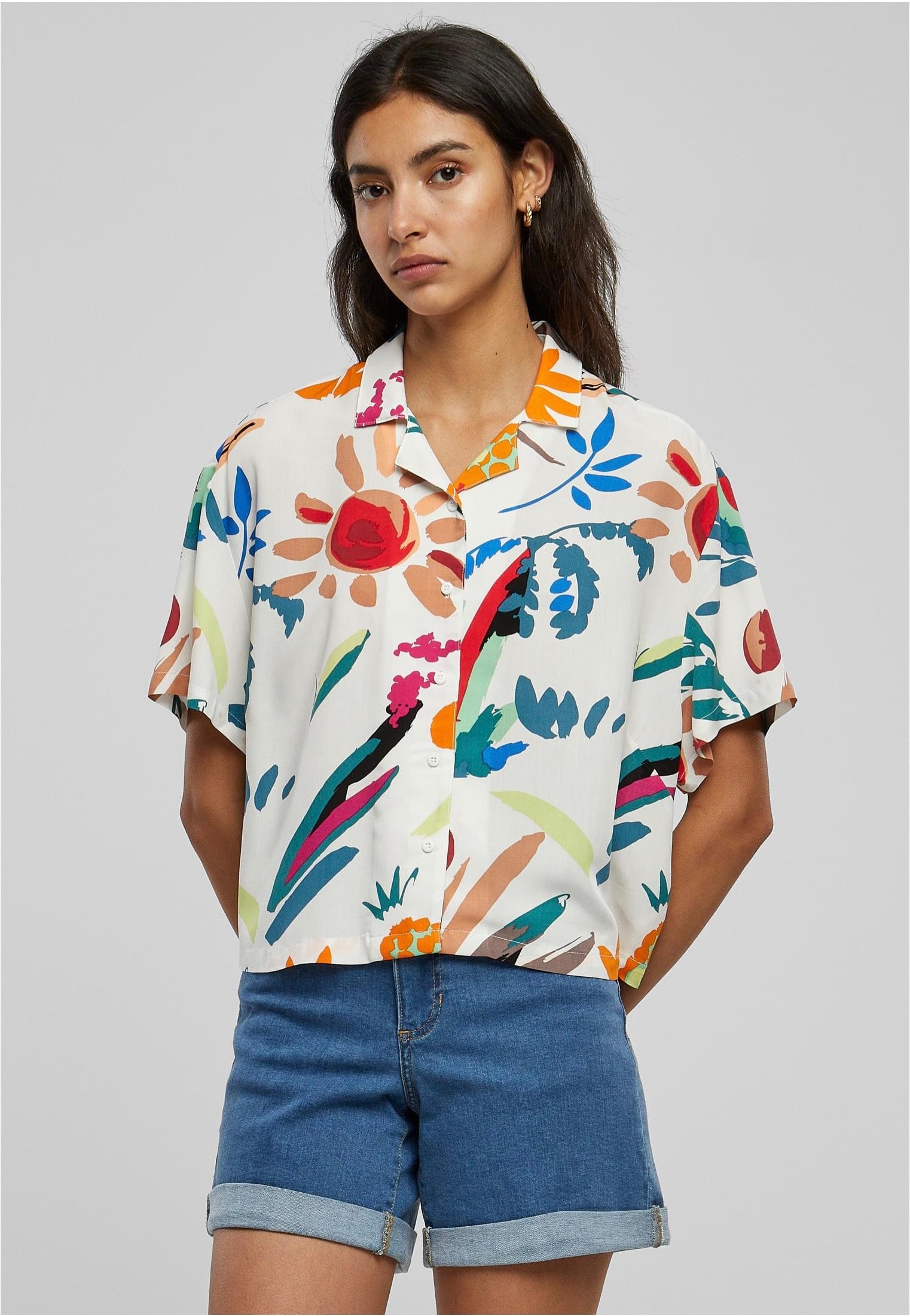 Urban Classics - Ladies Viscose Resort Whitesandfruity - Shirt | Women-Image
