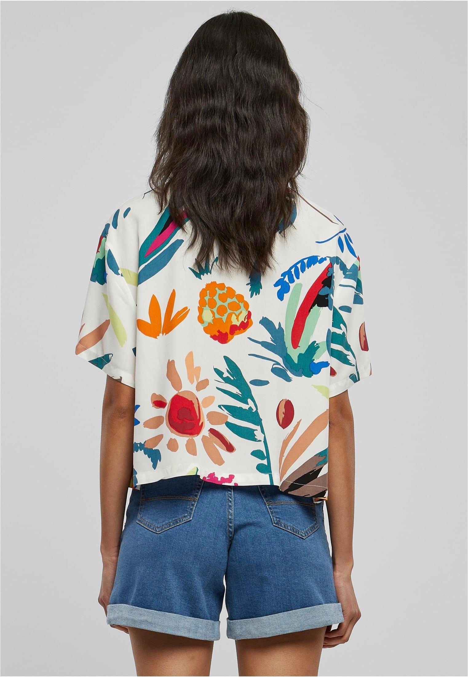 Urban Classics - Ladies Viscose Resort Whitesandfruity - Shirt | Women-Image