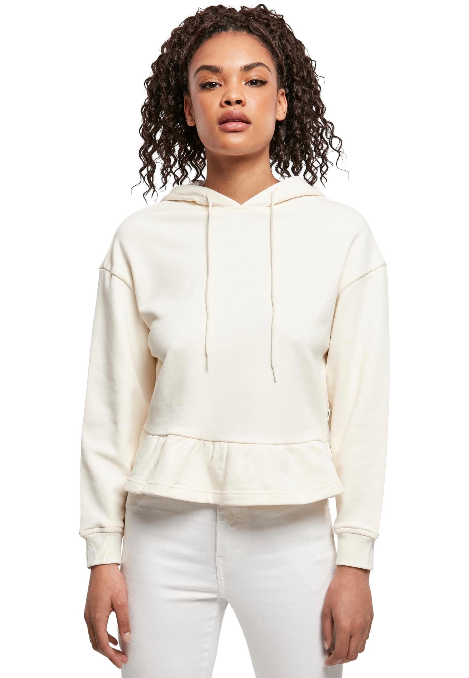 Urban Classics - Ladies Organic Volants Whitesand - Hoodie | Women-Image