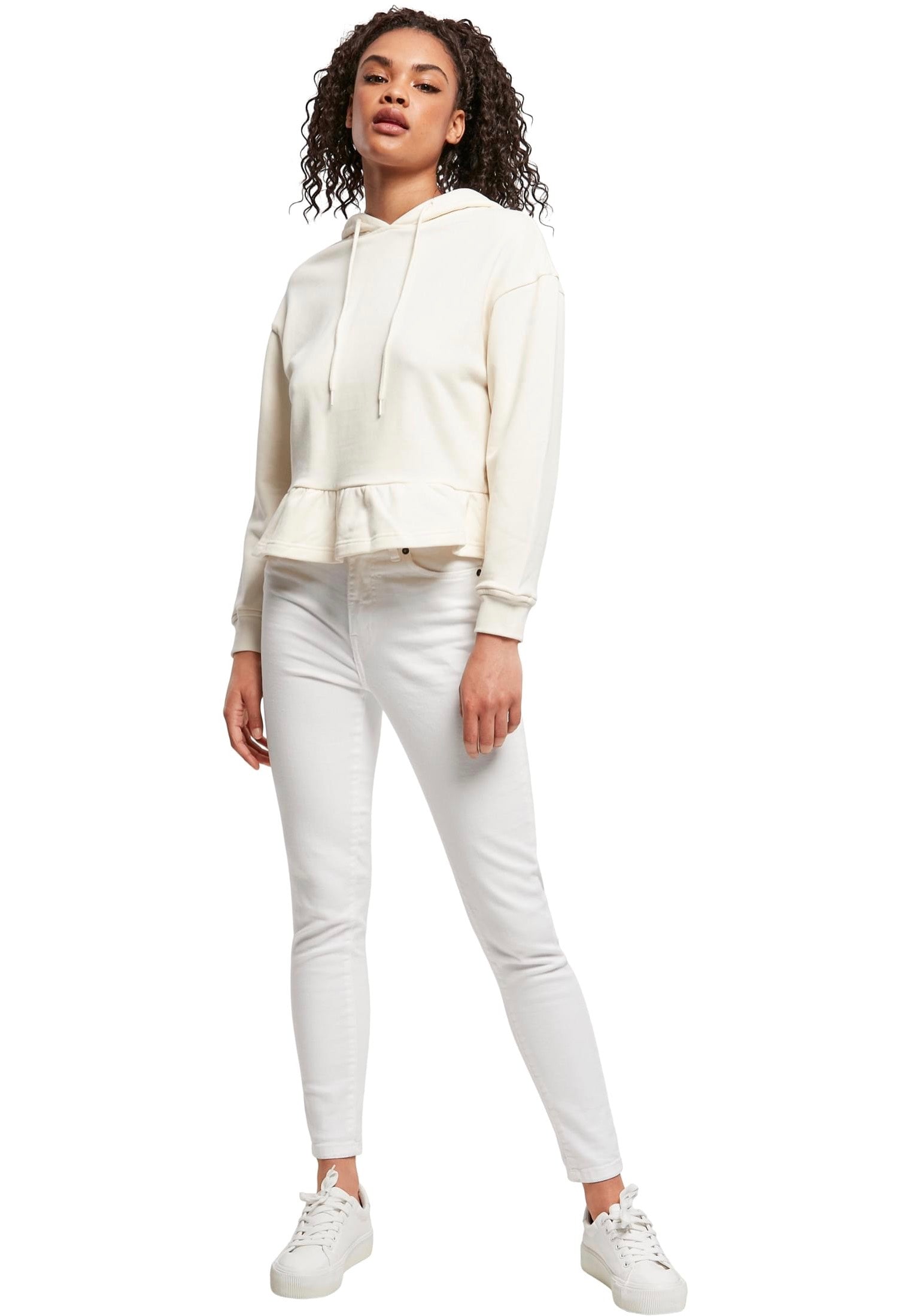 Urban Classics - Ladies Organic Volants Whitesand - Hoodie | Women-Image